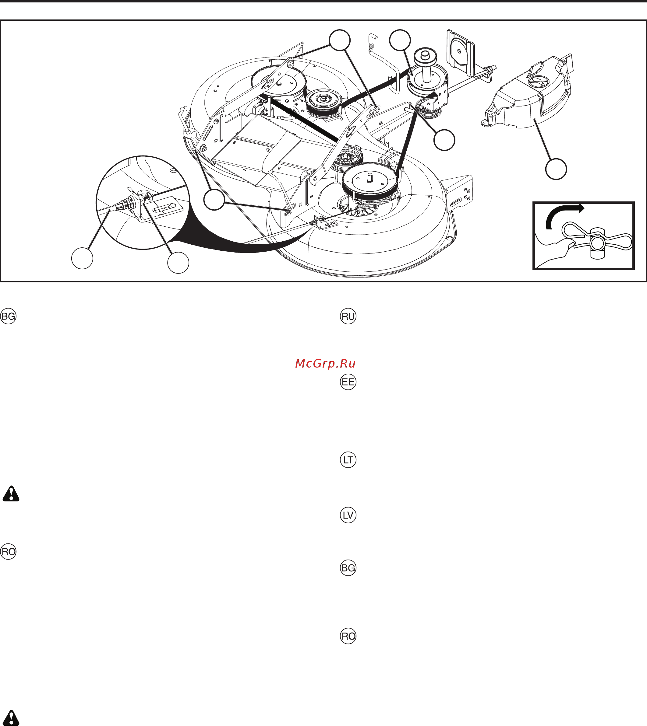 Husqvarna TC 38 9605101-39 [80/100] Монтаж на косачното устройство