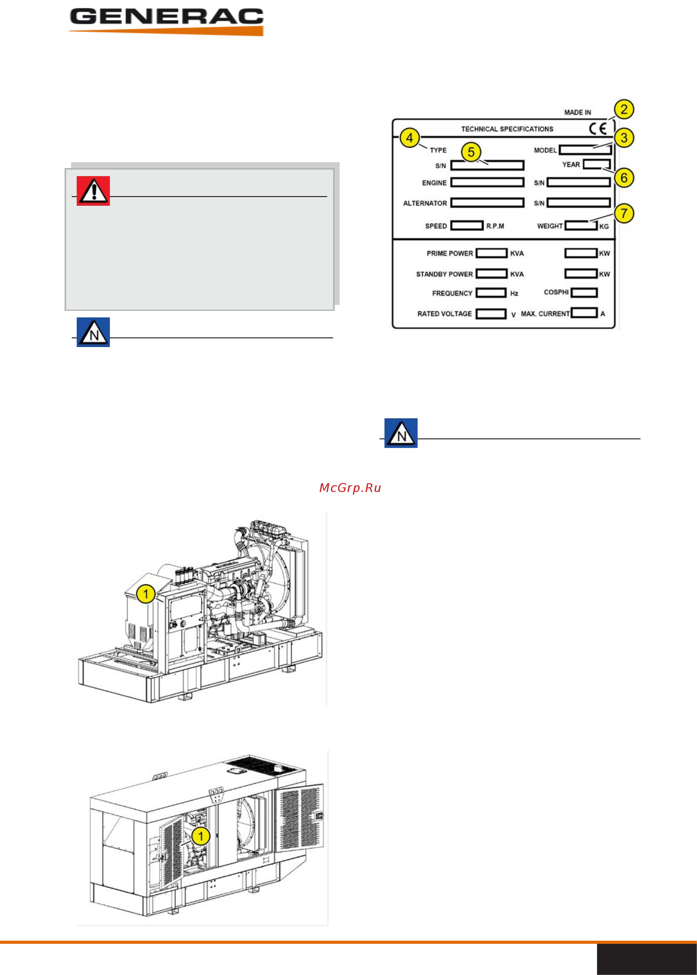 Generac PME 65 [8/59] Generac