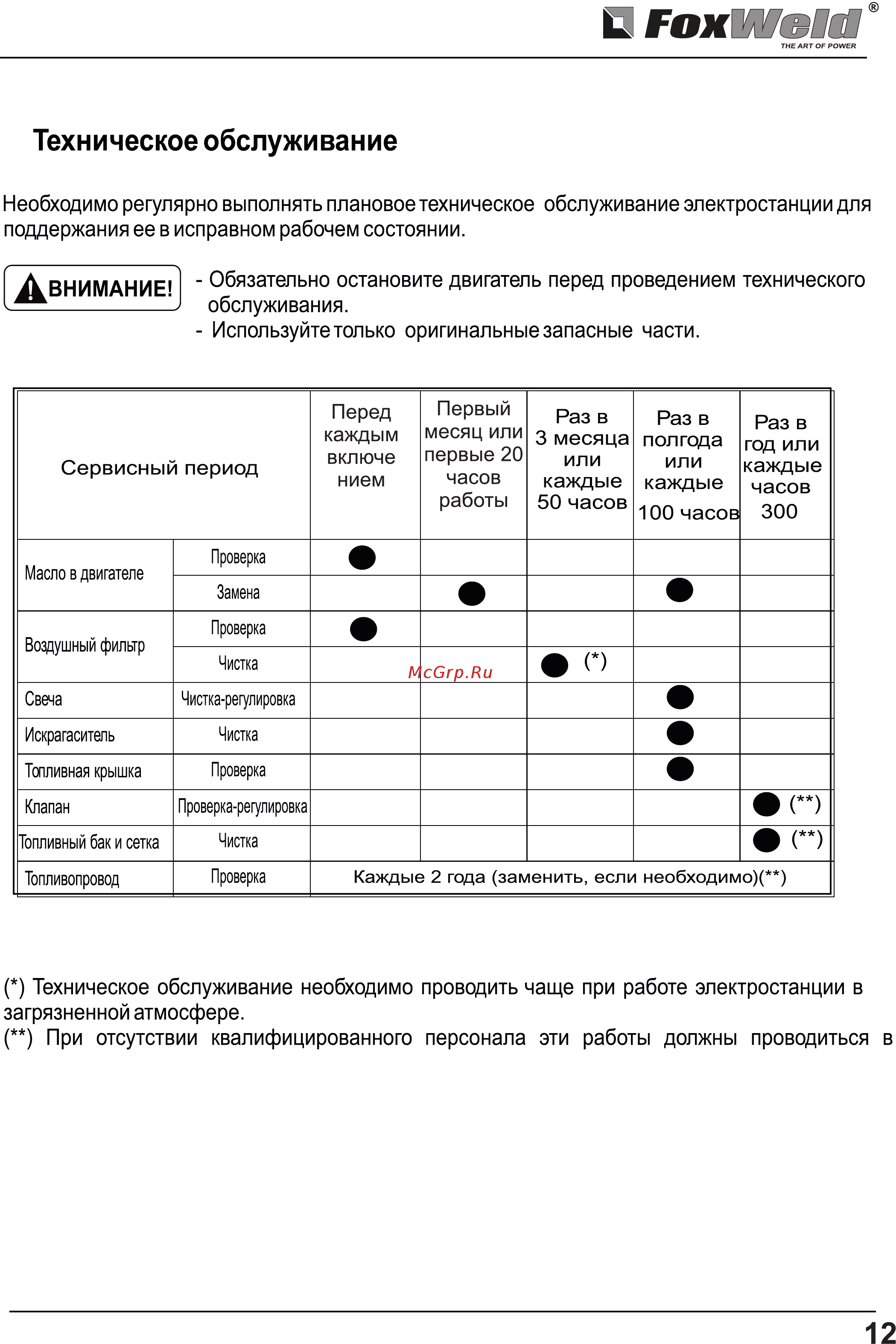 Foxweld GIN-1500 [12/19] Страница 12
