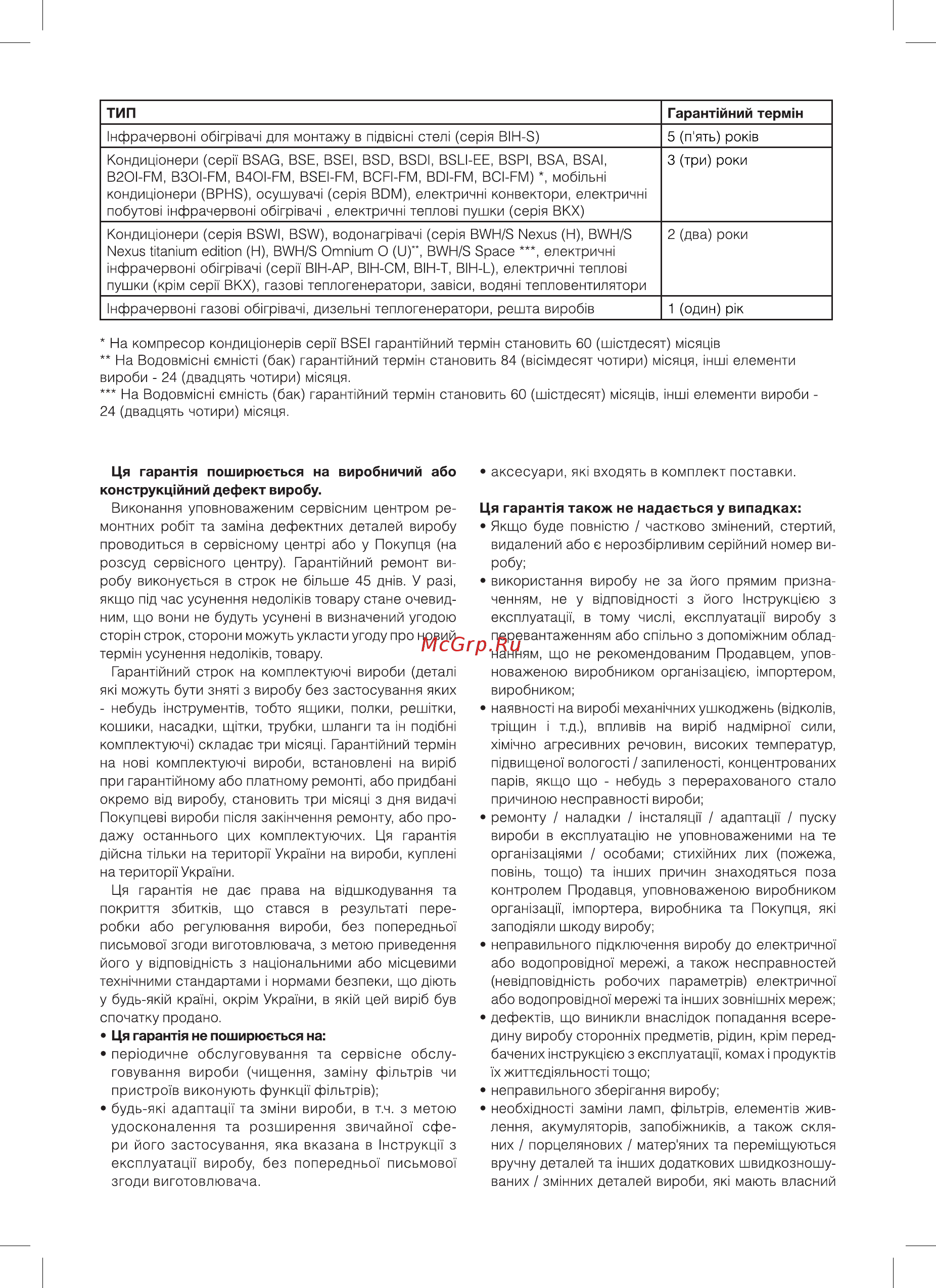 Ballu Platinum Comfort BPHS-11H НС-1185829 [30/36] Тип