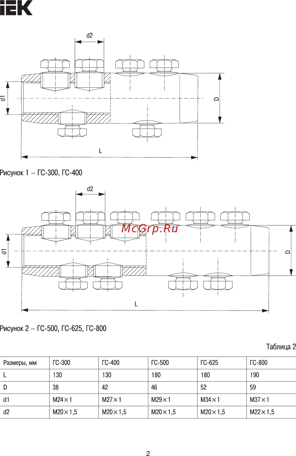 Iek ГС-800 35кВ UGS-800-35KV-S [2/5] Рисунок 2 гс 500 гс 625 гс 800