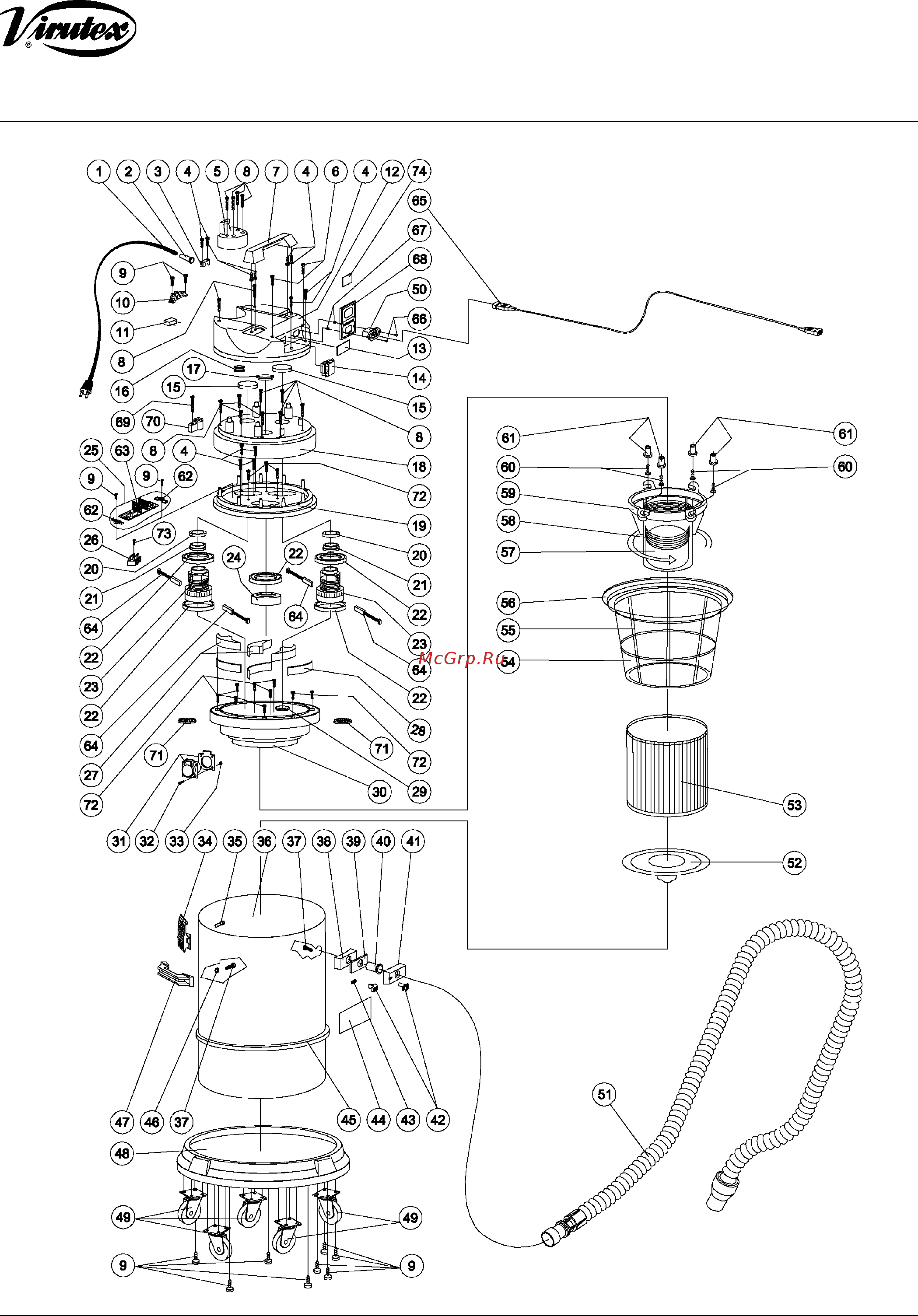 Virutex AS382L [3/3] Explosion drawings version a