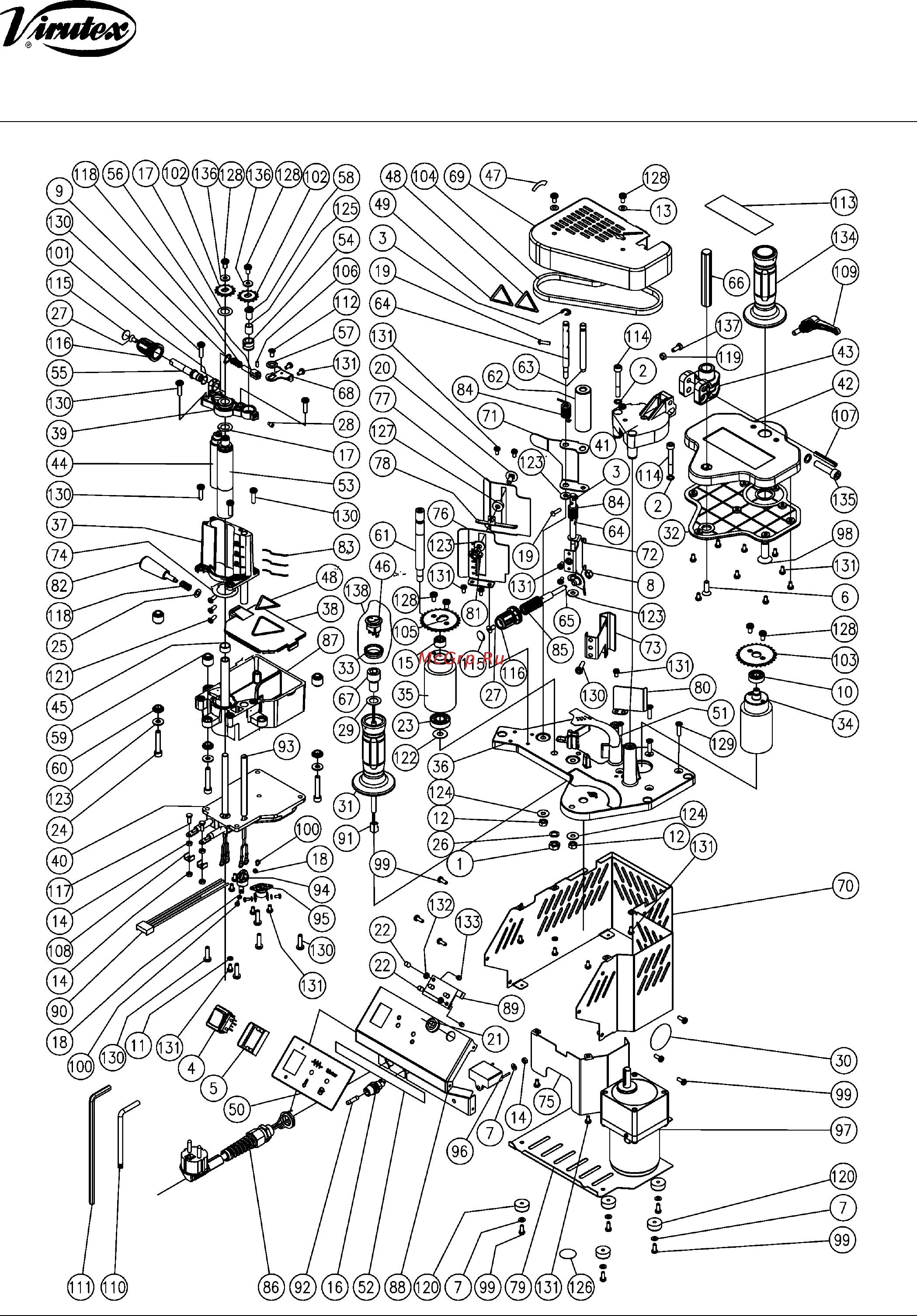 Virutex PEB200TRC+ [6/7] Explosion drawings version a