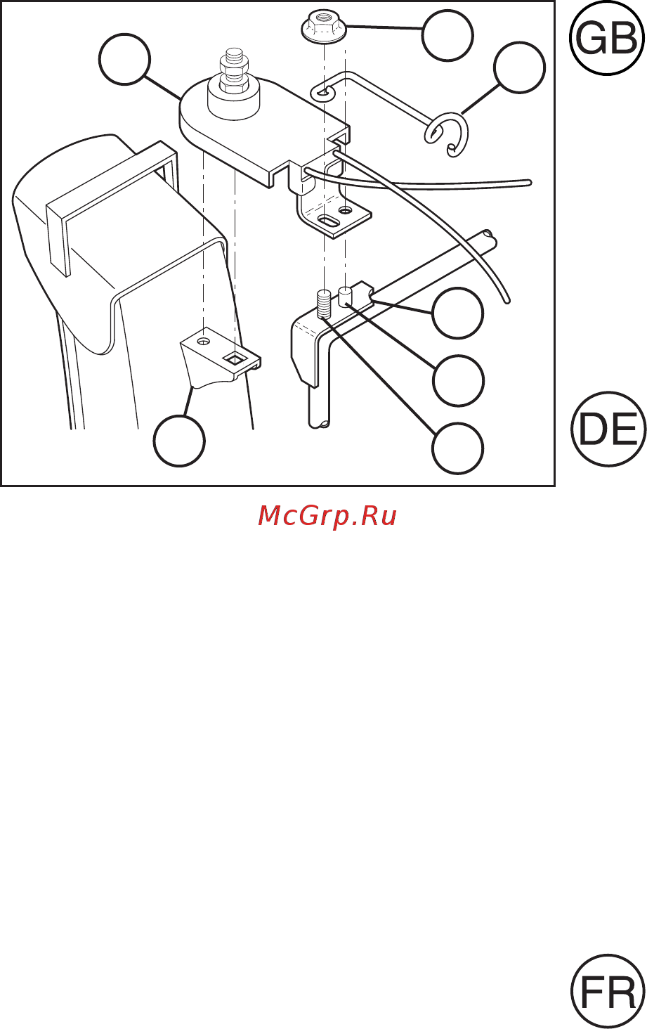 McCulloch ST 61 [15/80] Install discharge chute chute rotater head