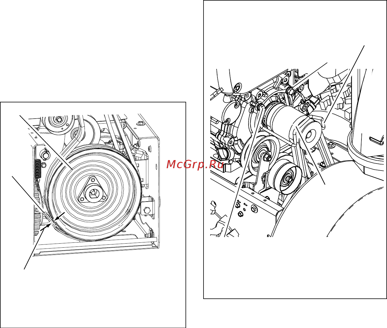 Ariens ST28DLET PRO HYDRO TRACK [27/38] Attachment drive belts replacement