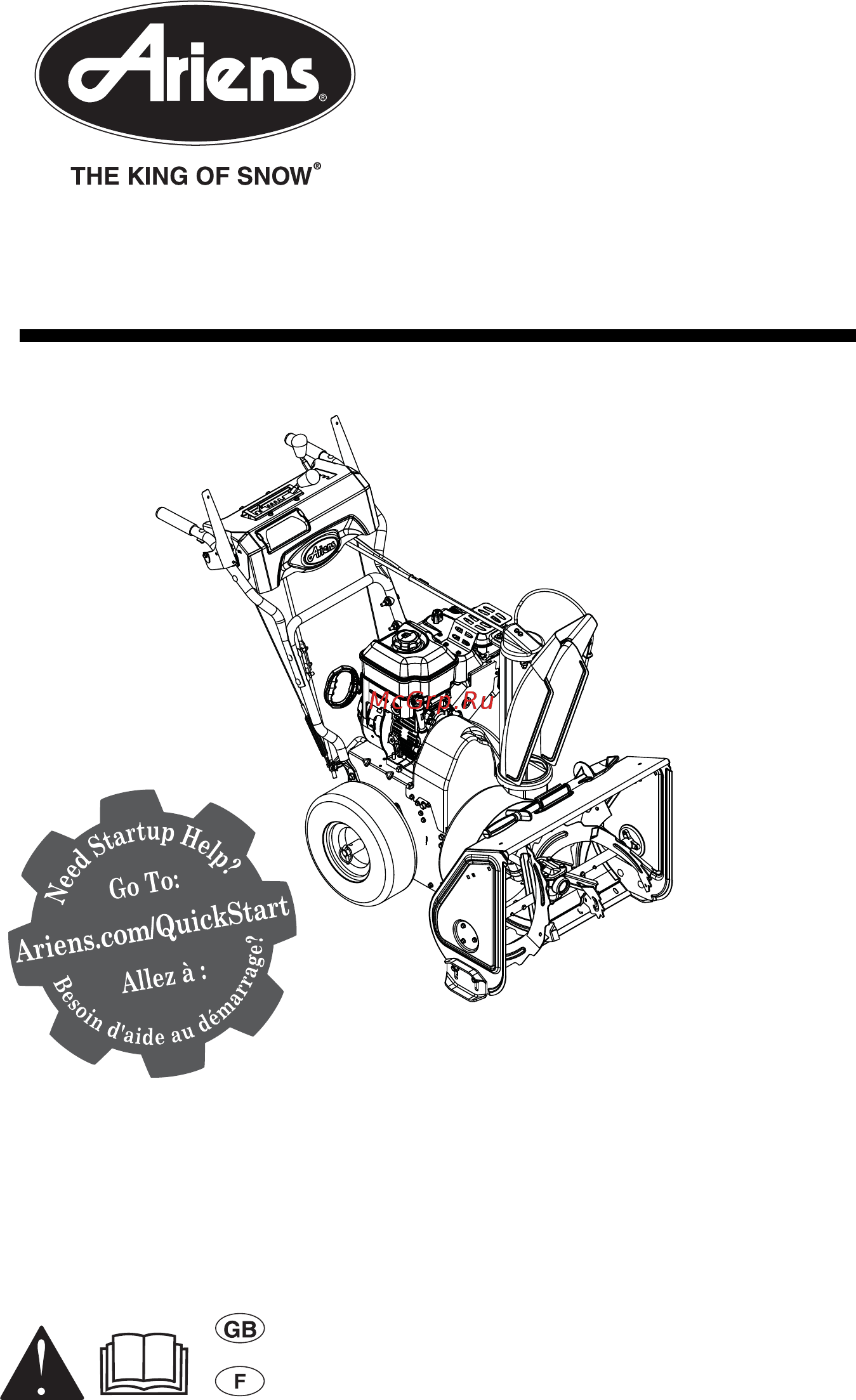 Ariens ST24 COMPACT TRACK Руководство пользователя онлайн