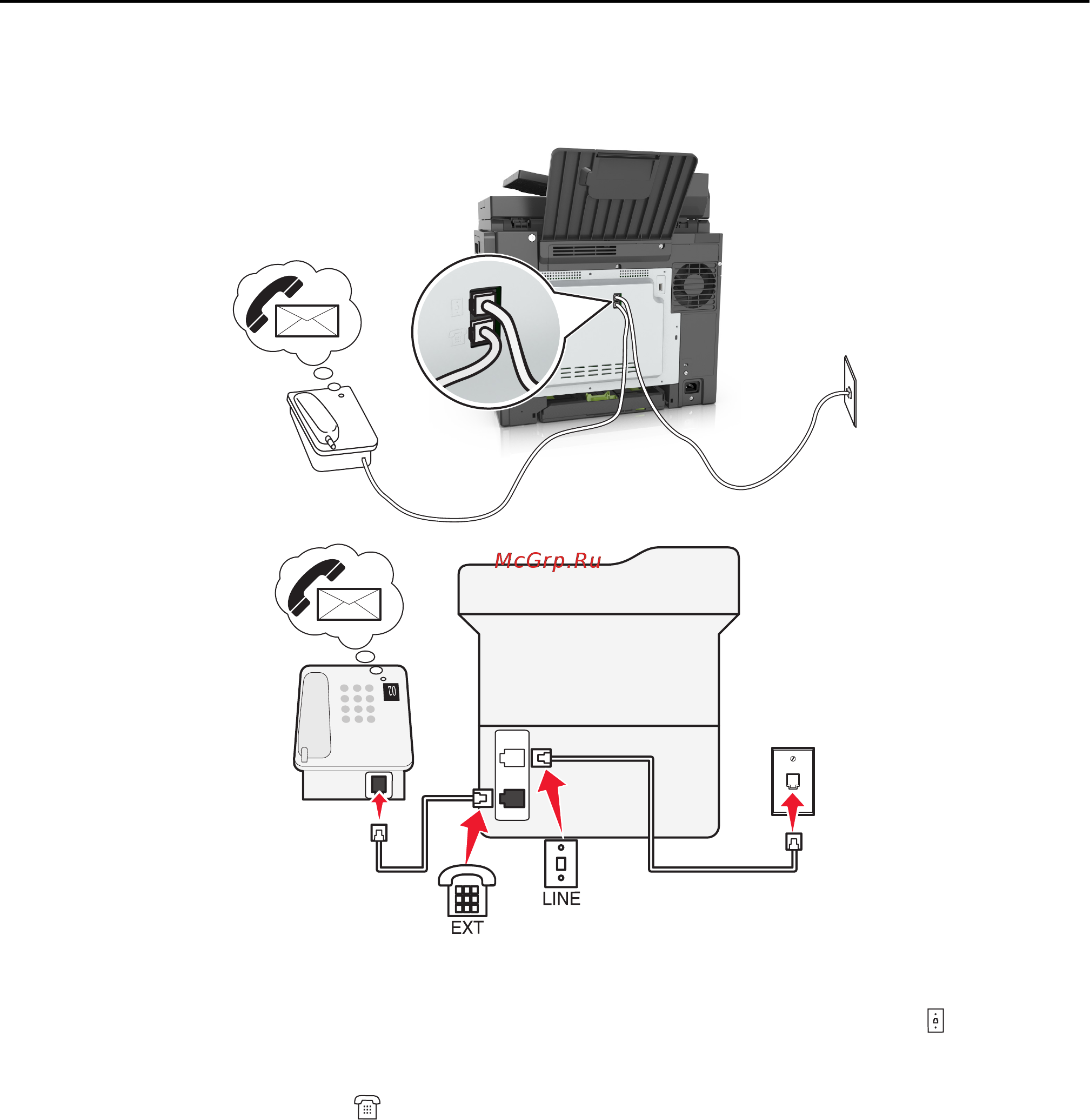 Lexmark XC2132 [103/356] Настройка 3 принтер подключен к телефонной линии для которой получена подписка на услугу голосовой почты