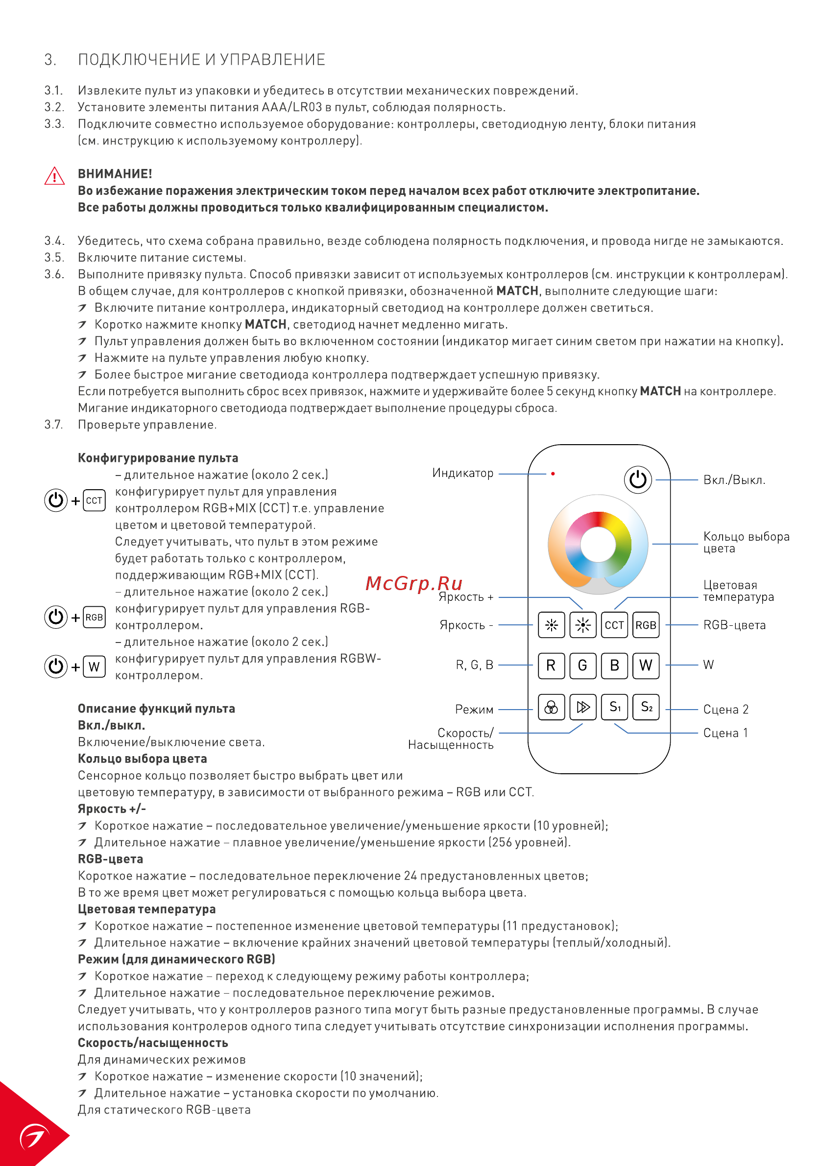 Arlight SMART-R21-MULTI [2/3] Подключение и управление