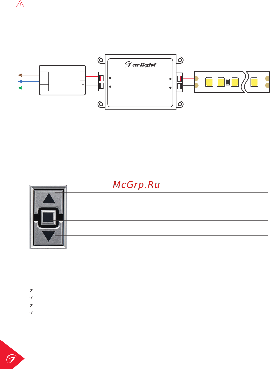 Arlight LN-RF3B [2/3] Установка подключение и управление