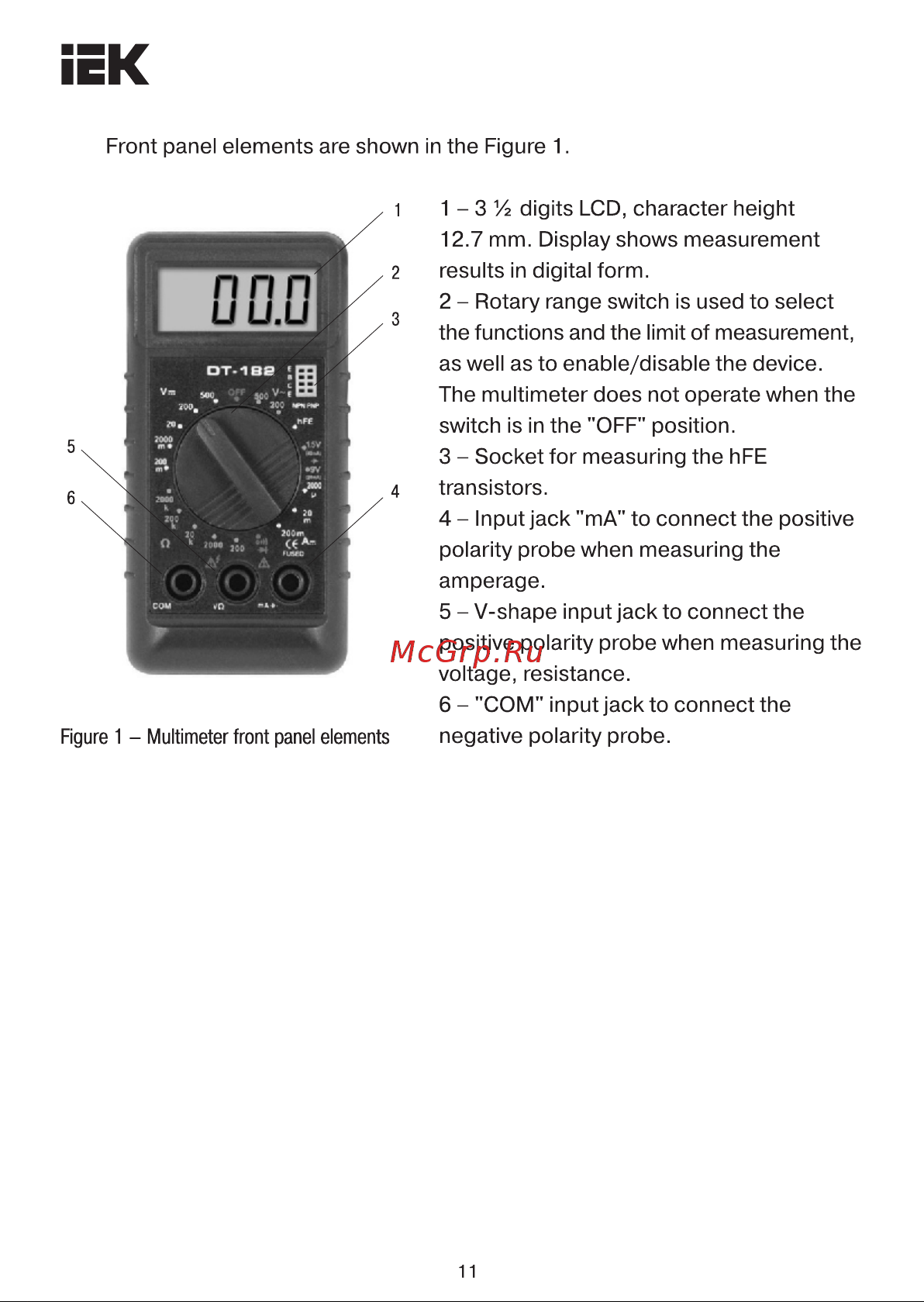 Iek Compact M182 299590 [11/19] Страница 11