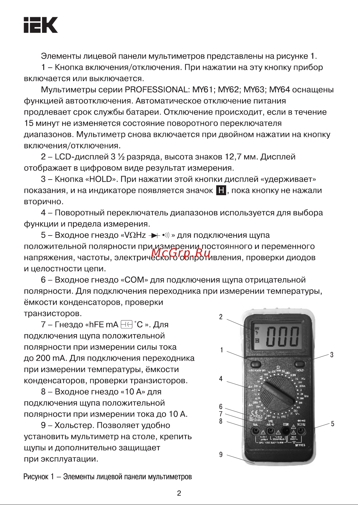 Iek Professional MY62 [2/27] Страница 2