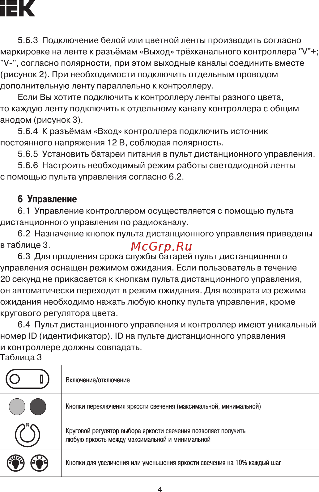 Iek LSC1-MONO-216-RF-20-12-B [4/7] Страница 4