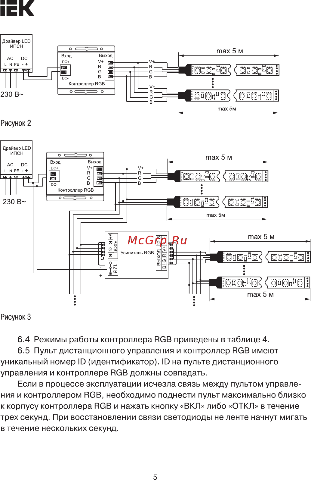 Iek LSC1-RGB-216-RF-20-12-B [5/8] Страница 5