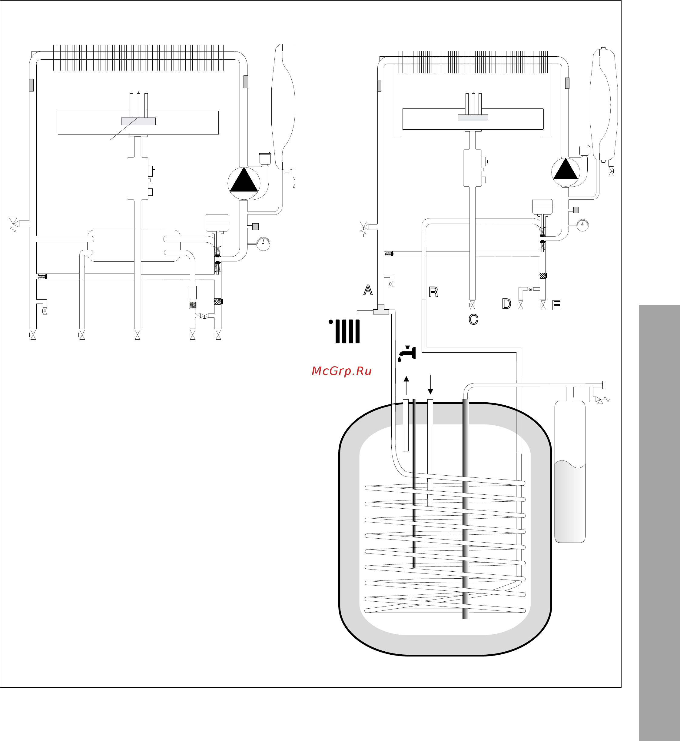 Chaffoteaux PIGMA ULTRA SYSTEM 25 кВт 25 CF [9/36] A b c d e
