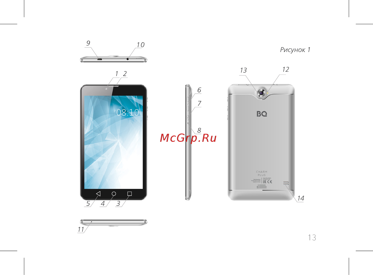 BQ 7040G Charm Plus Black Инструкция по эксплуатации онлайн [15/44] 796124