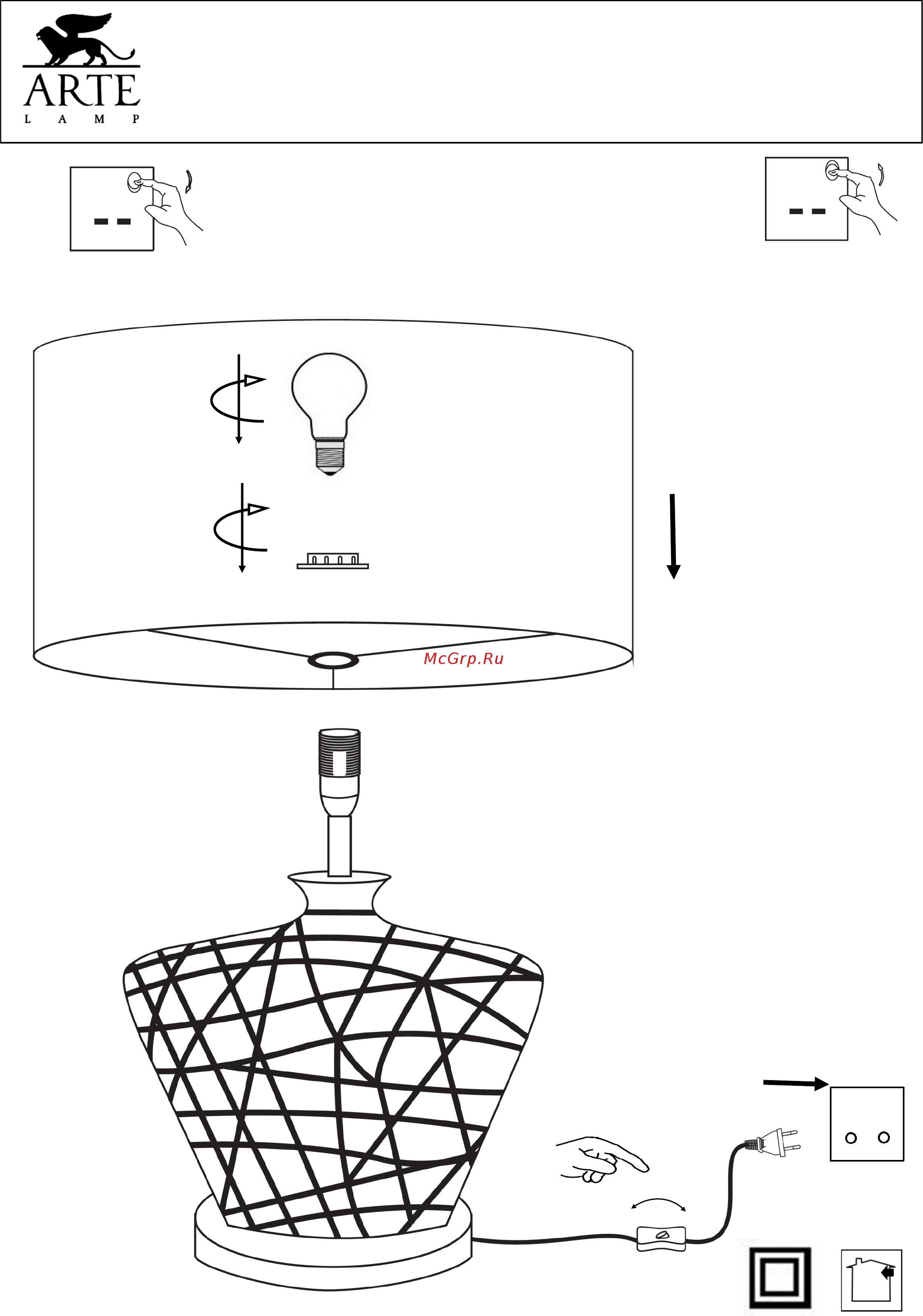 Arte Lamp Caligostro A4525LT-1CC Схема сборки онлайн