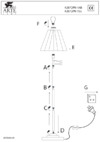 Arte Lamp California A2872PN-1SS Схема сборки