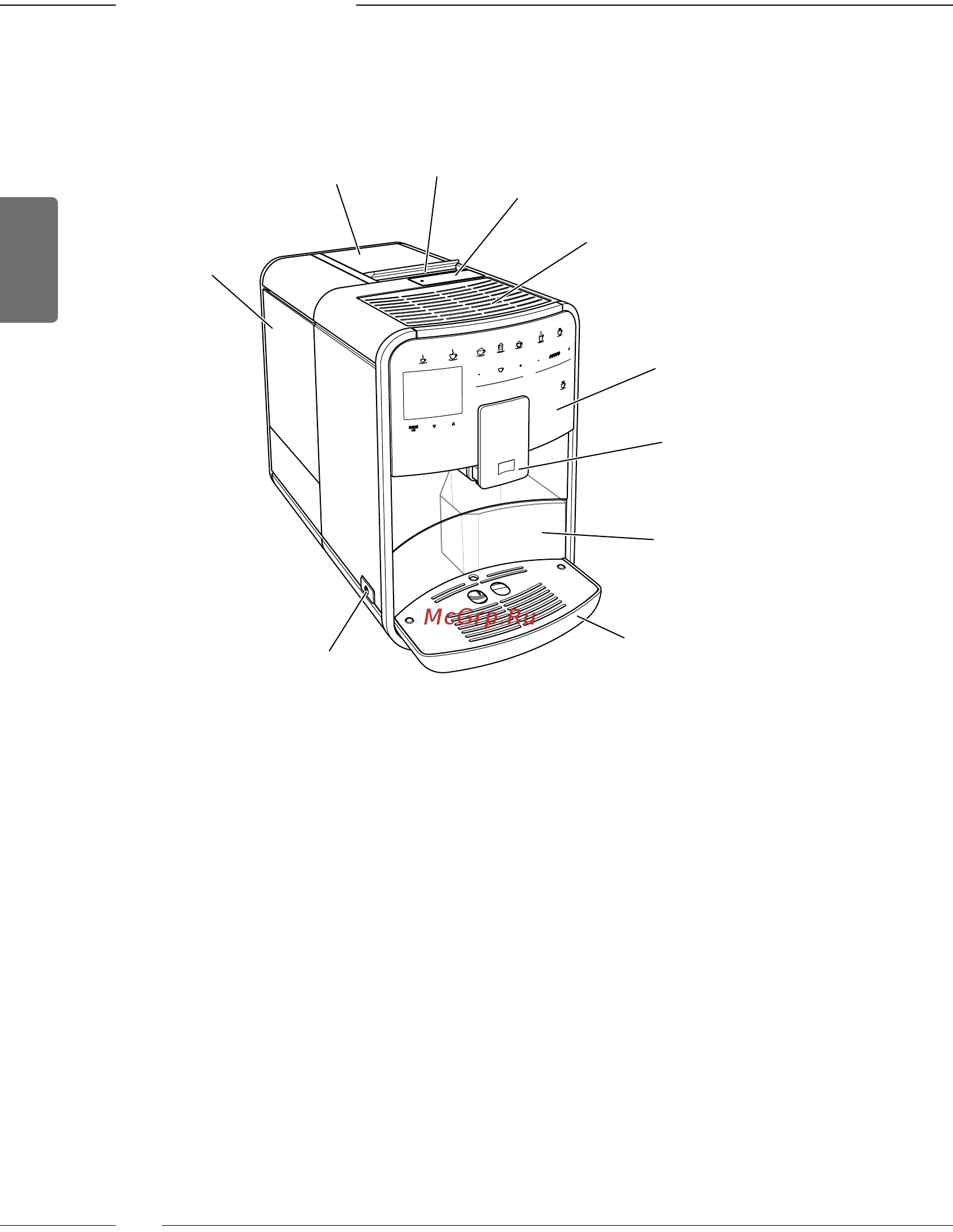 Melitta Caffeo Barista T серебристый F73/0-201 серебристый/чёрный [7/48] Overview of the appliance