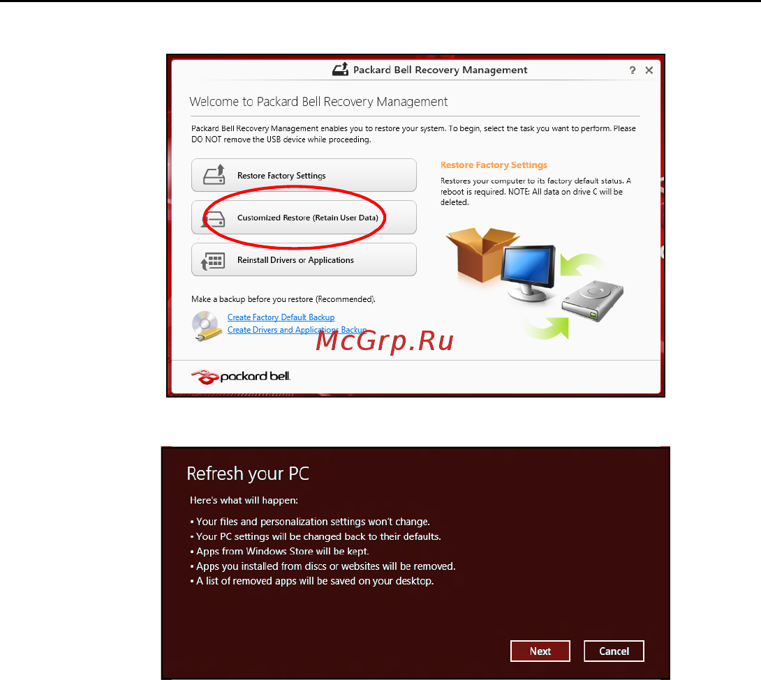 Packard Bell EasyNote ENLV44HC-B964G50Mnws Руководство пользователя онлайн [1059/2812] 39386