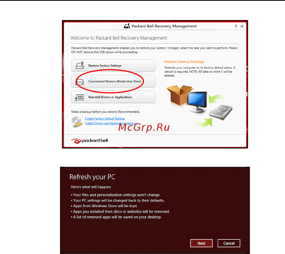 Packard Bell EasyNote ENLV44HC-B964G50Mnws Руководство пользователя онлайн [1179/2812] 39386