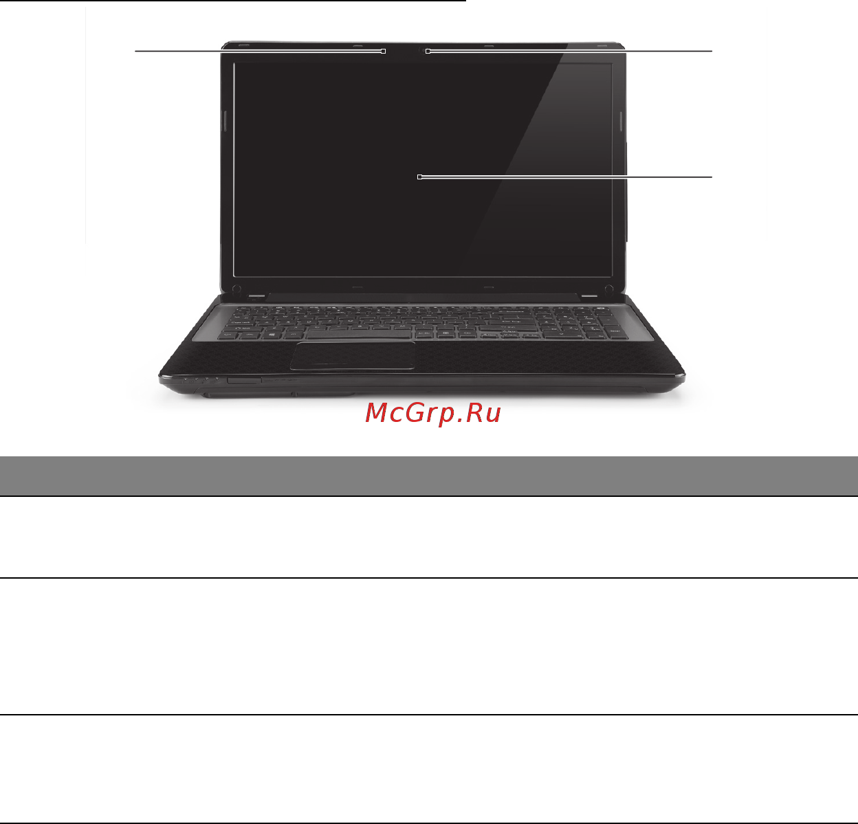 Packard Bell EasyNote ENLV44HC-B964G50Mnws [1485/2812] Widok z góry wyświetlacz