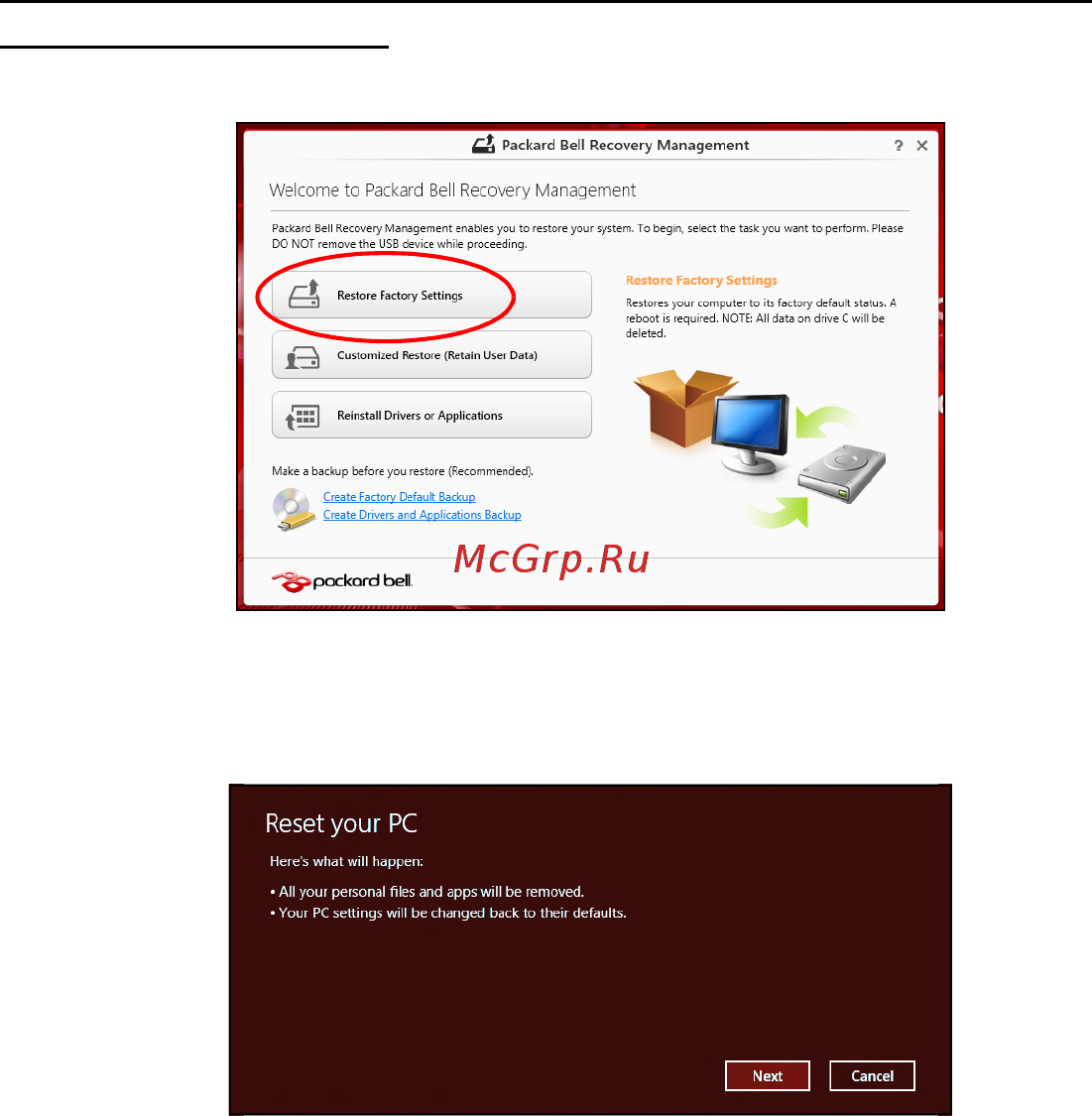 Packard Bell EasyNote ENLV44HC-B964G50Mnws Руководство пользователя онлайн [1547/2812] 39386