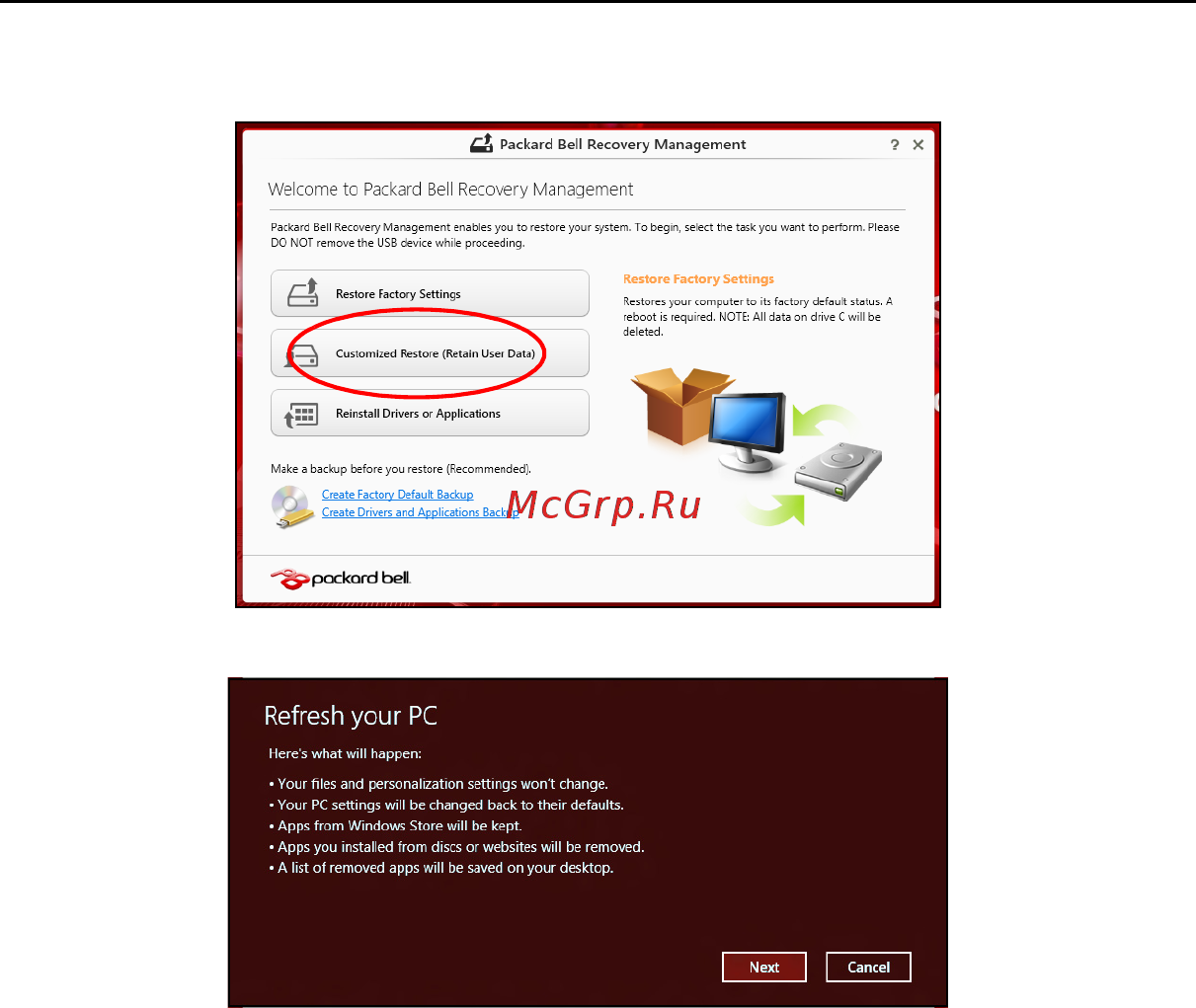 Packard Bell EasyNote ENLV44HC-B964G50Mnws Руководство пользователя онлайн [2031/2812] 39386