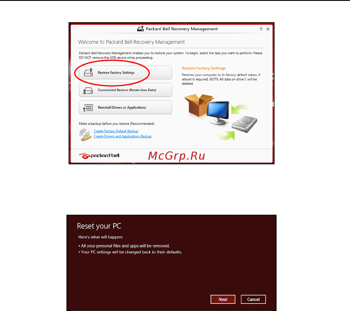 Packard Bell EasyNote ENLV44HC-B964G50Mnws Руководство пользователя онлайн [2407/2812] 39386