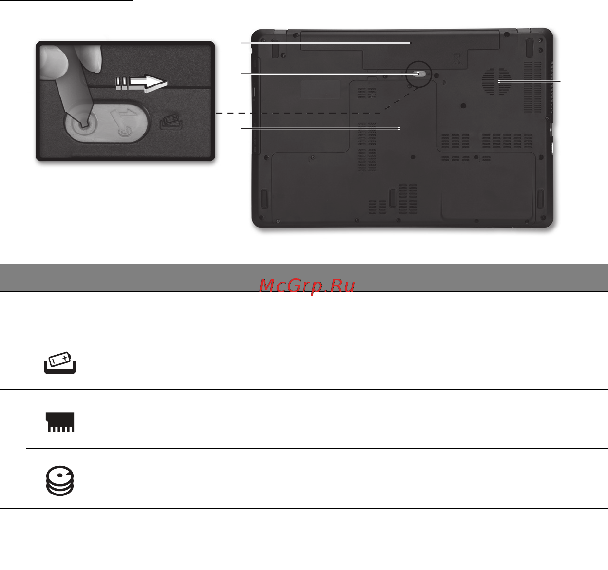 Packard Bell EasyNote ENLV44HC-B964G50Mnws [766/2812] Onderkant