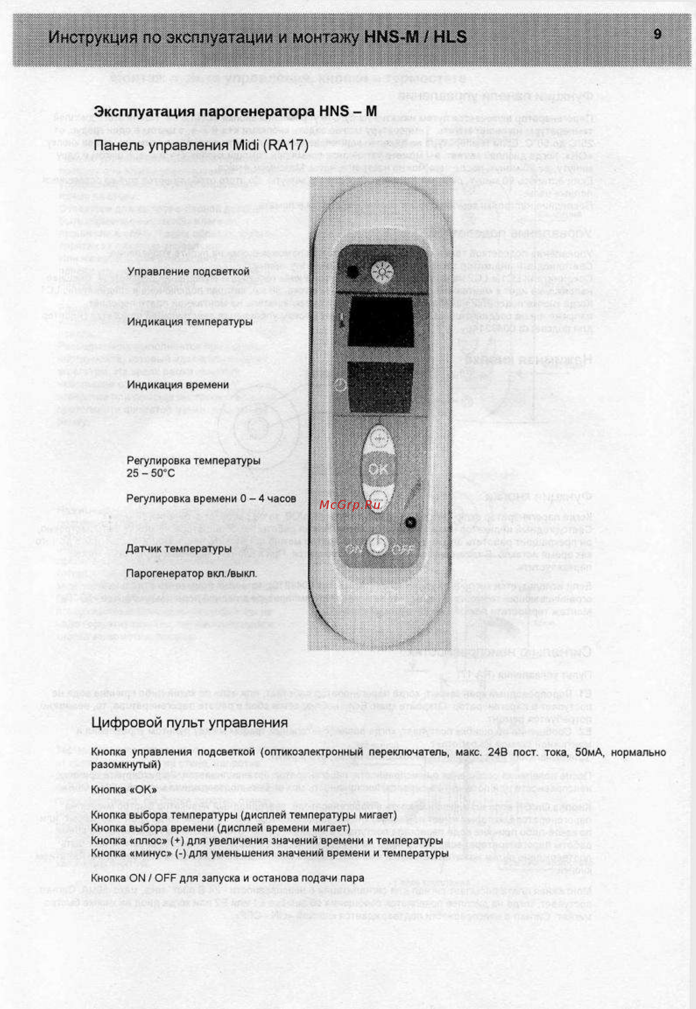 Helo HLS 34 [9/14] Цифровой пульт управления