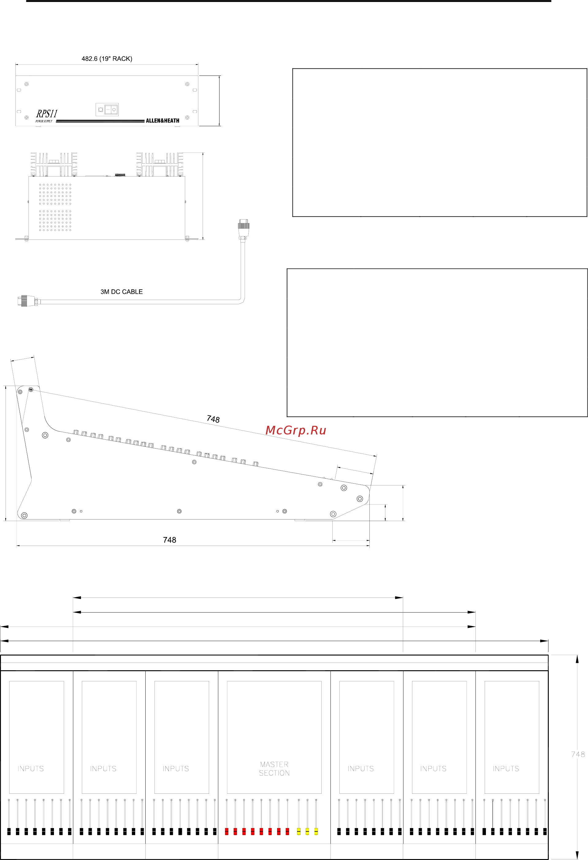 Allen&Heath GL4800 [10/60] Размеры и веса