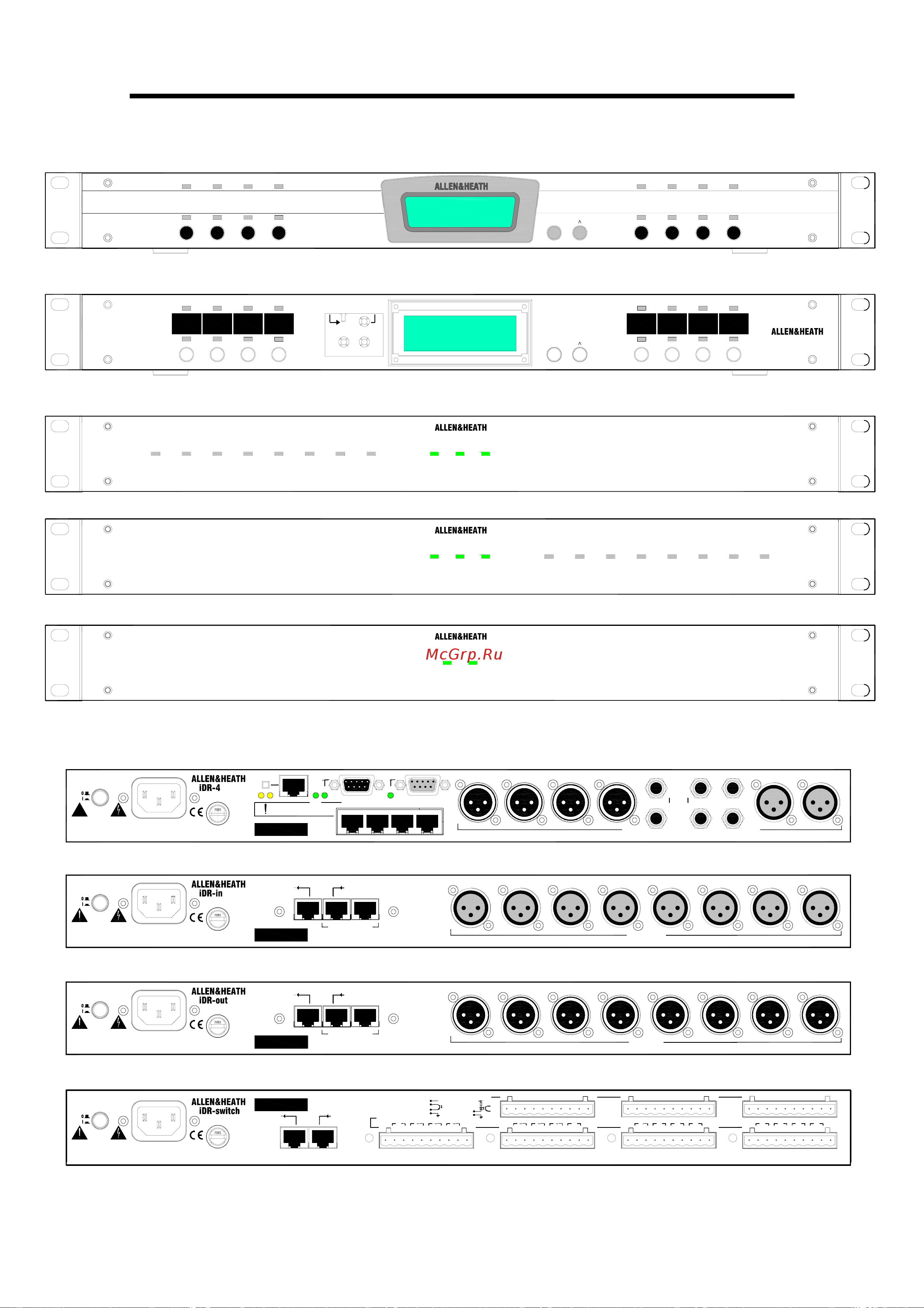 Allen&Heath iDR-4 [40/47] Технические характеристики