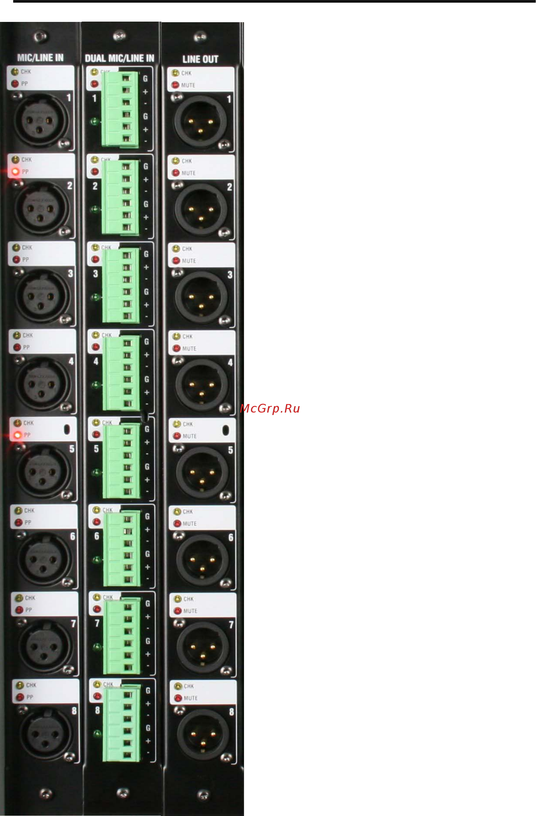 Allen&Heath iDR10 [11/23] Пции модуля аналоговые входы и выходы