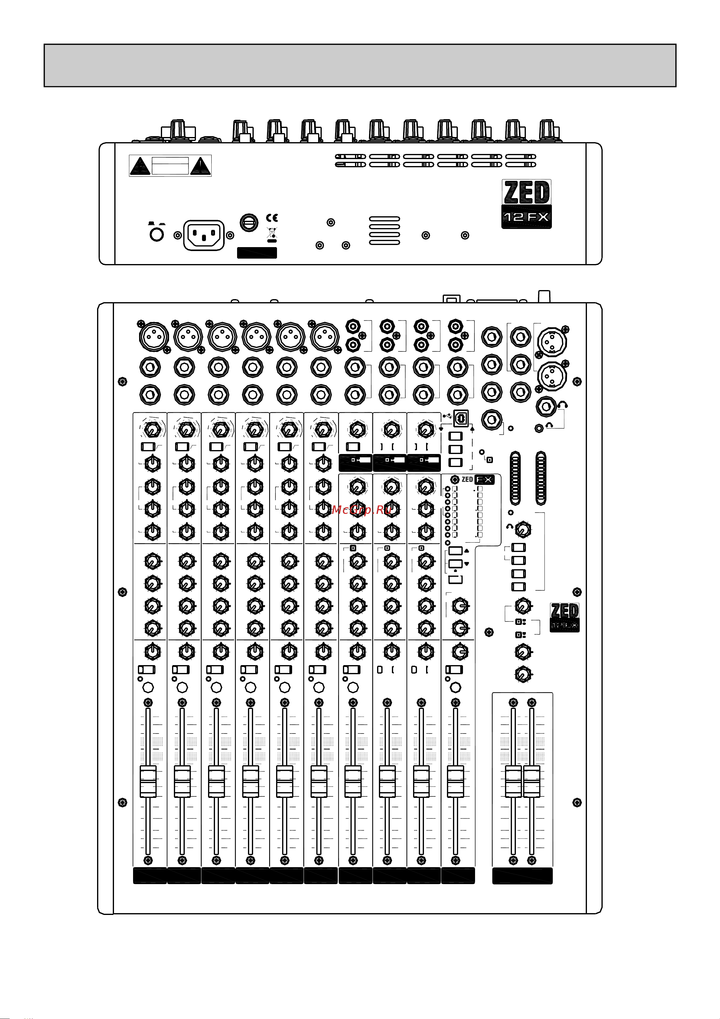 Allen&Heath ZED12FX [7/32] Aux3 out