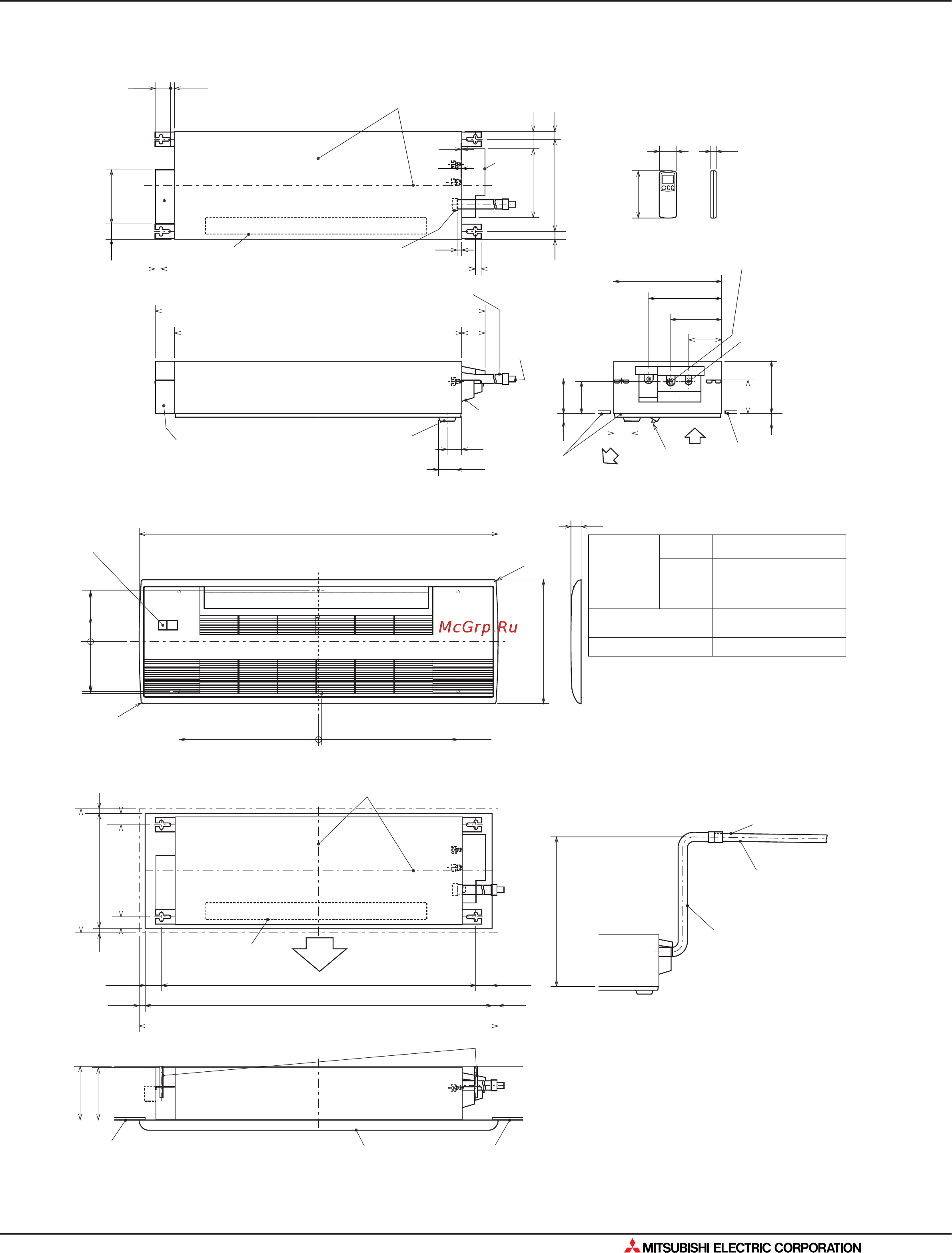 Mitsubishi Electric MXZ-3A54VA [239/562] Размеры