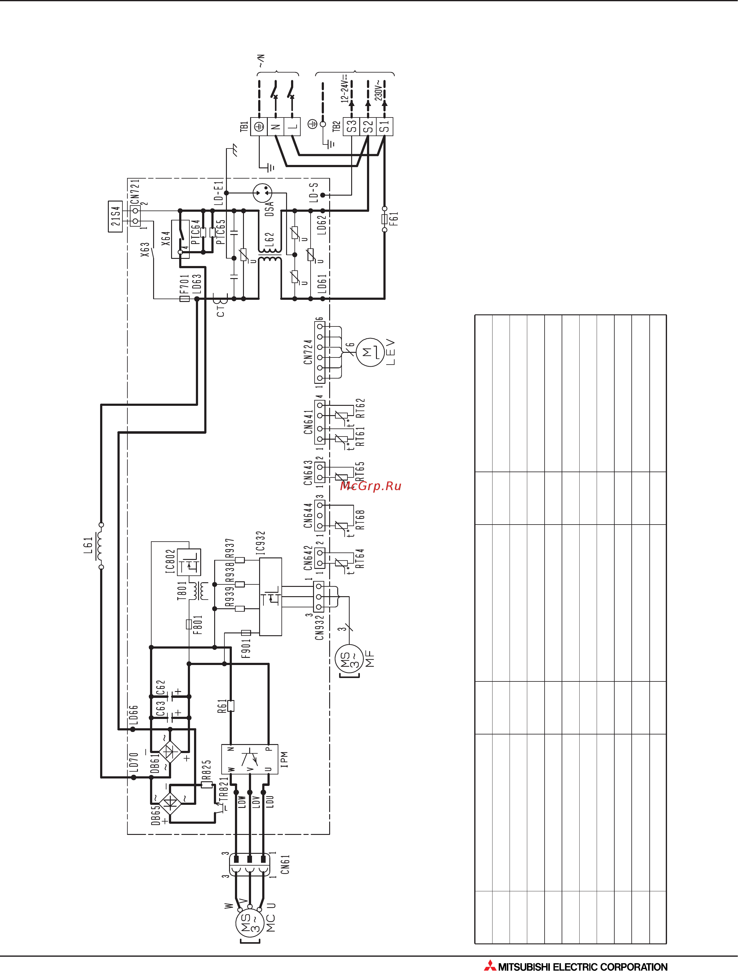 Mitsubishi Electric MXZ-8A140VA [313/562] Электрическая схема