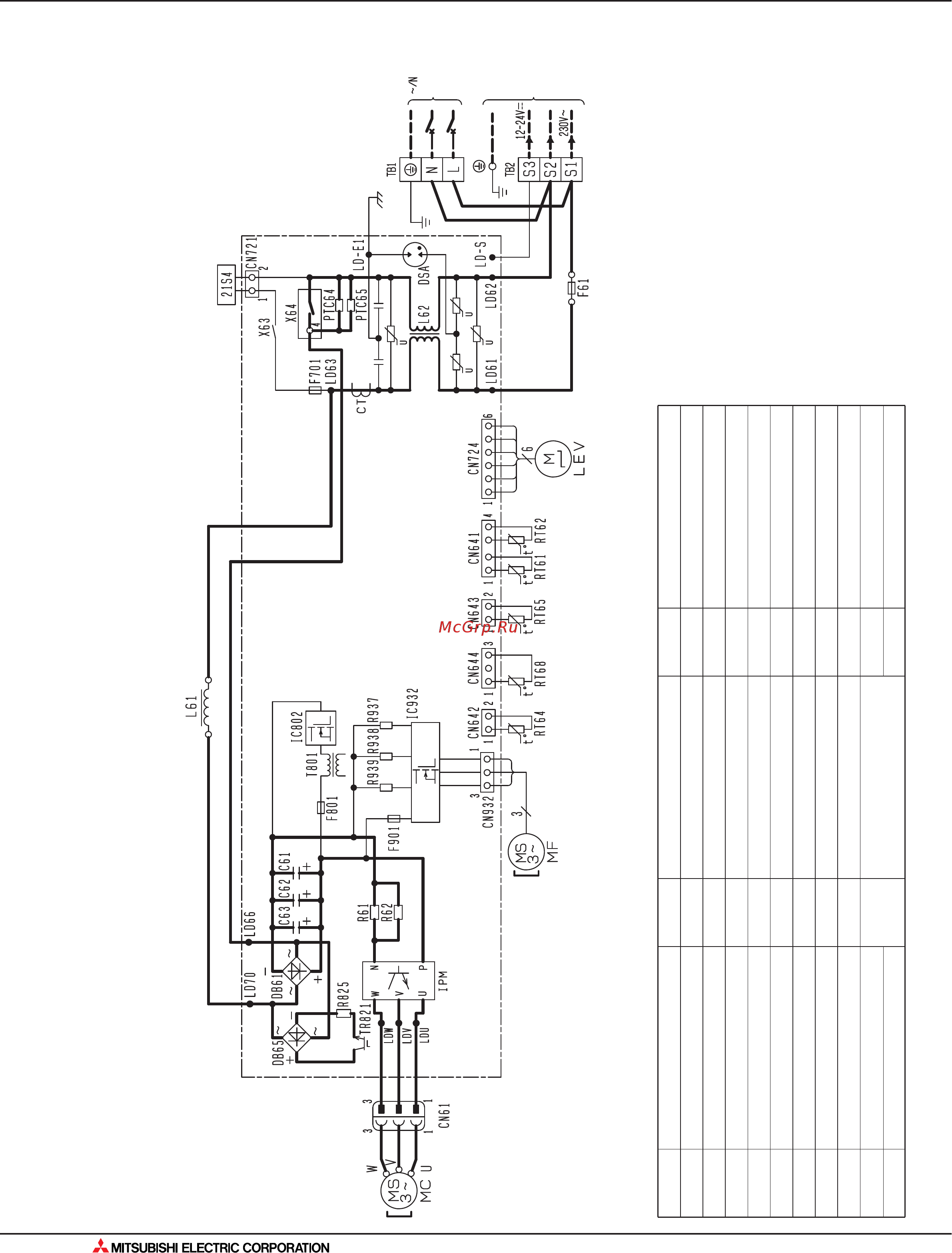 Mitsubishi Electric MU-GE50VB [314/562] Электрическая схема