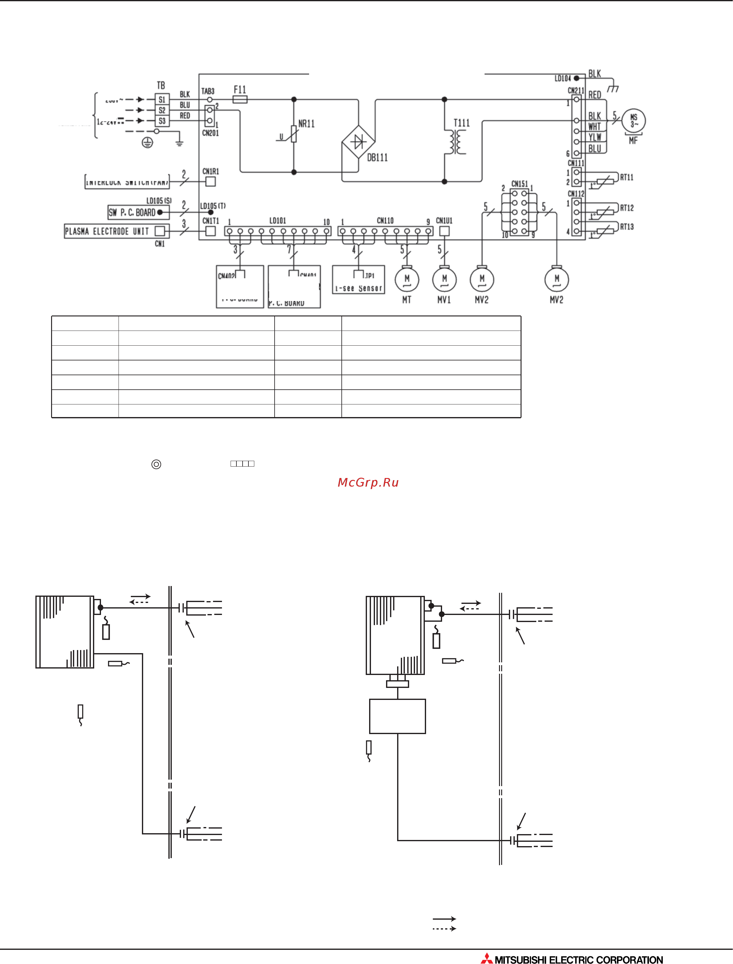 Mitsubishi Electric MXZ-3A54VA [97/562] Электрическая схема