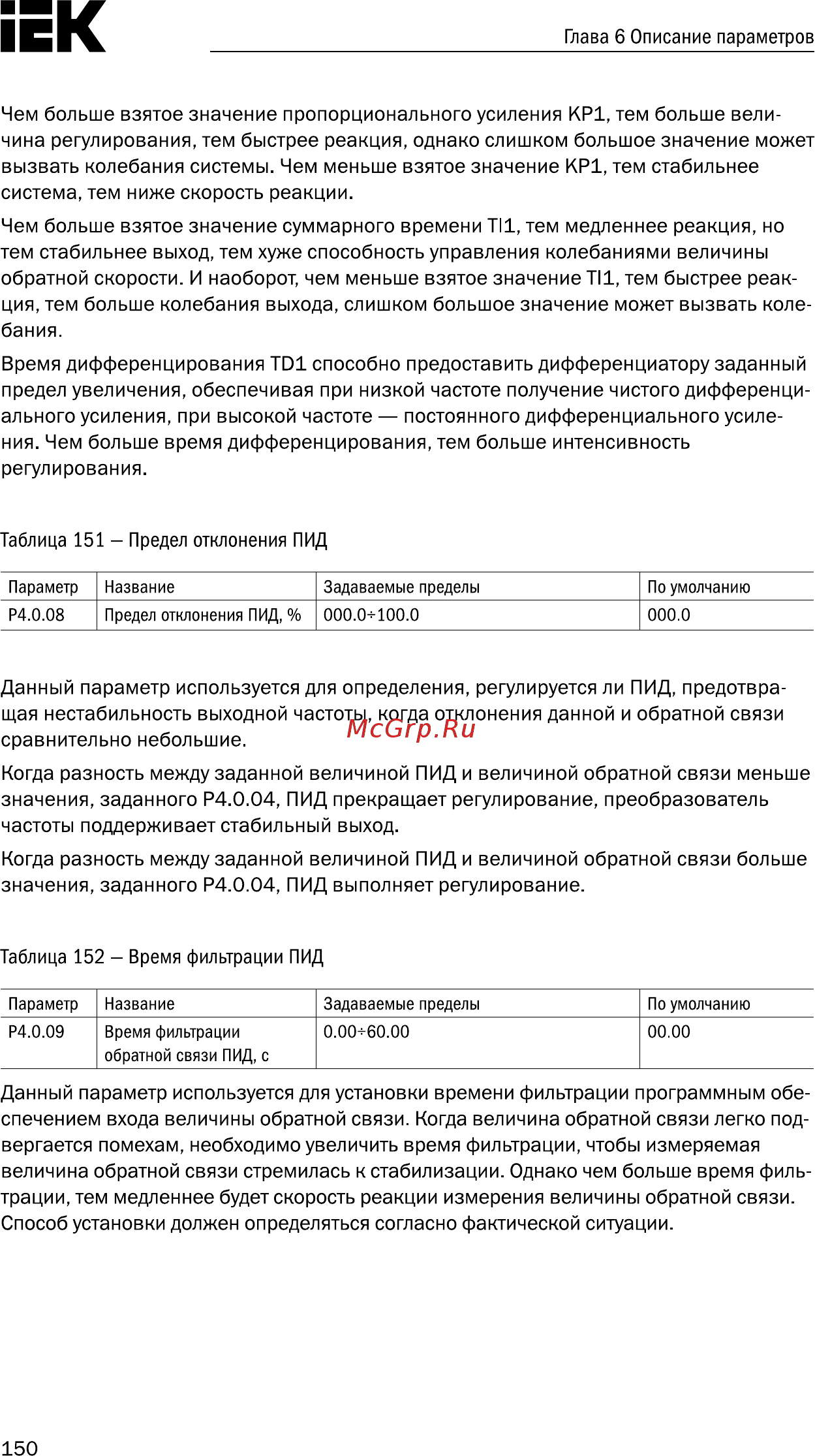 Iek CONTROL-A310 380В 3Ф 5,5-7,5кВт 13-17A CNT-A310D33V055-075TEZ [151/235] Страница 151