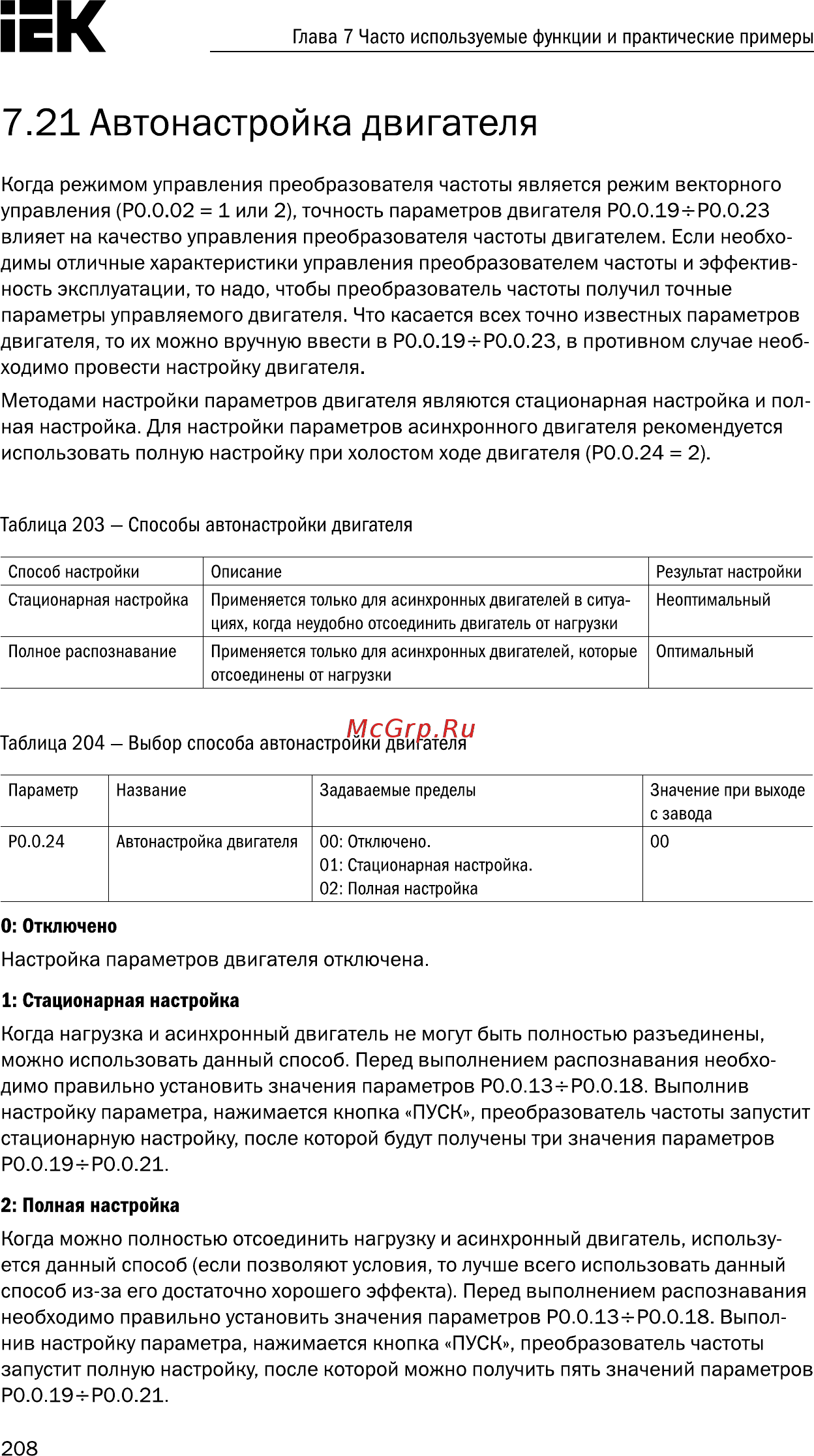 Iek CONTROL-A310 380В 3Ф 5,5-7,5кВт 13-17A CNT-A310D33V055-075TEZ [209/235] Автонастройка двигателя