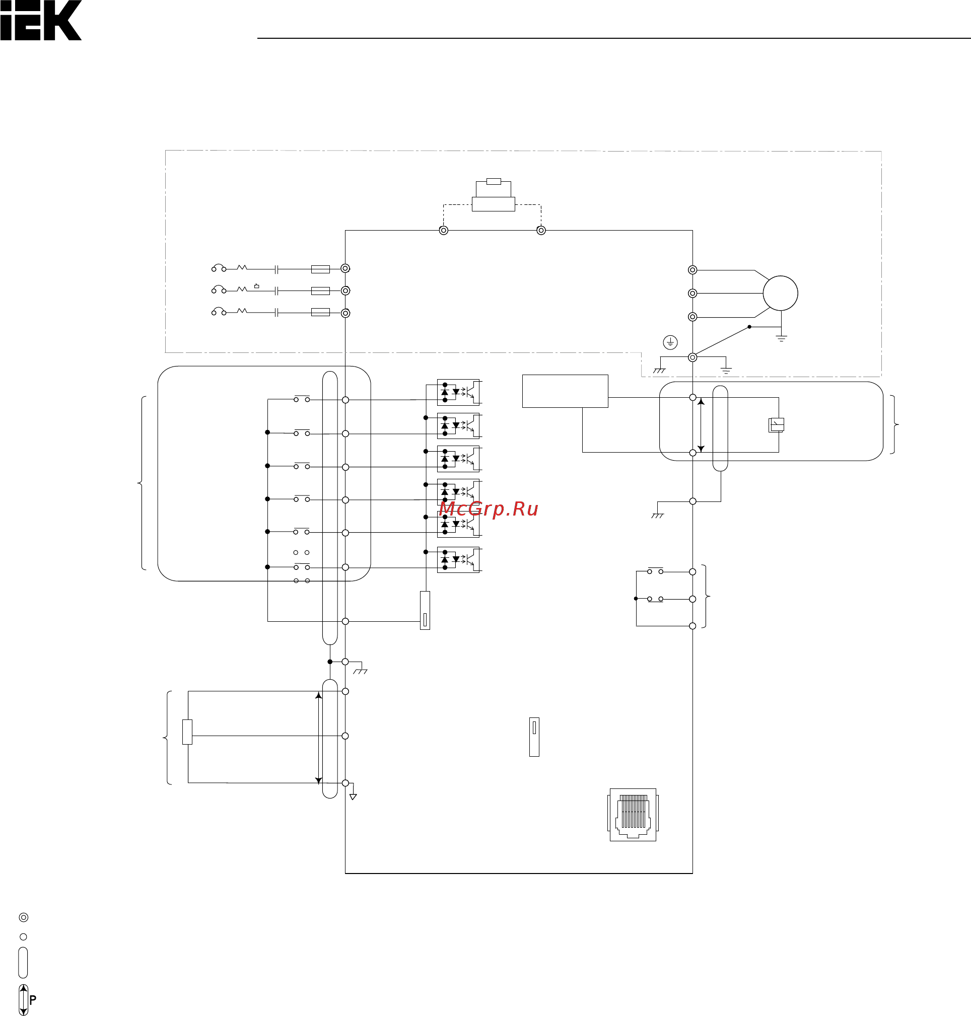 Iek CONTROL-C600 380В 3Ф 0,40кВт CNT-C600D33V0040TM [19/133] V входной разъем для дополнительного источника питания