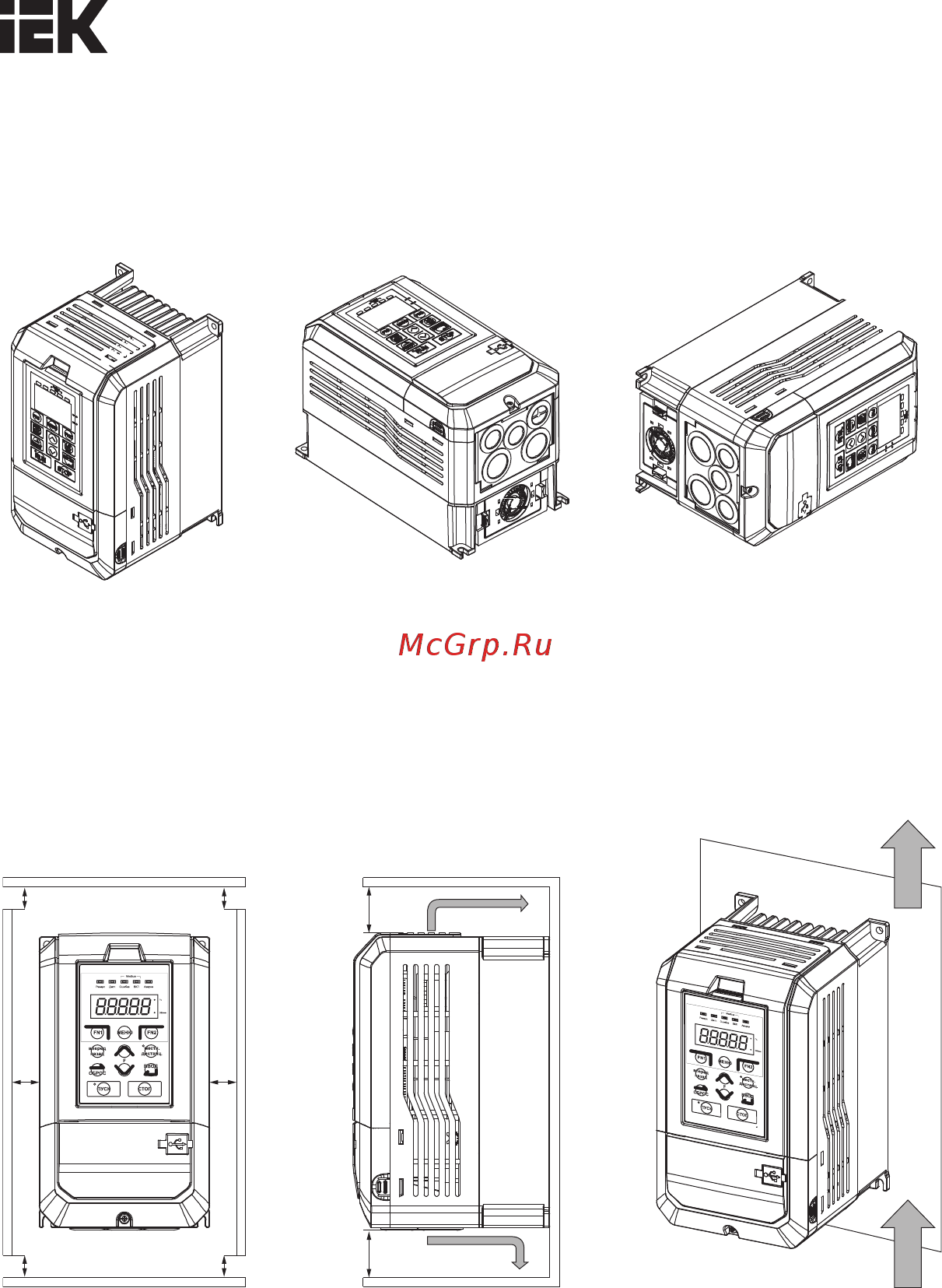 Iek CONTROL-H800 380В 3Ф 0,75-1,5кВт CNT-H800D33FV0075-015TE [21/95] Указания по установке