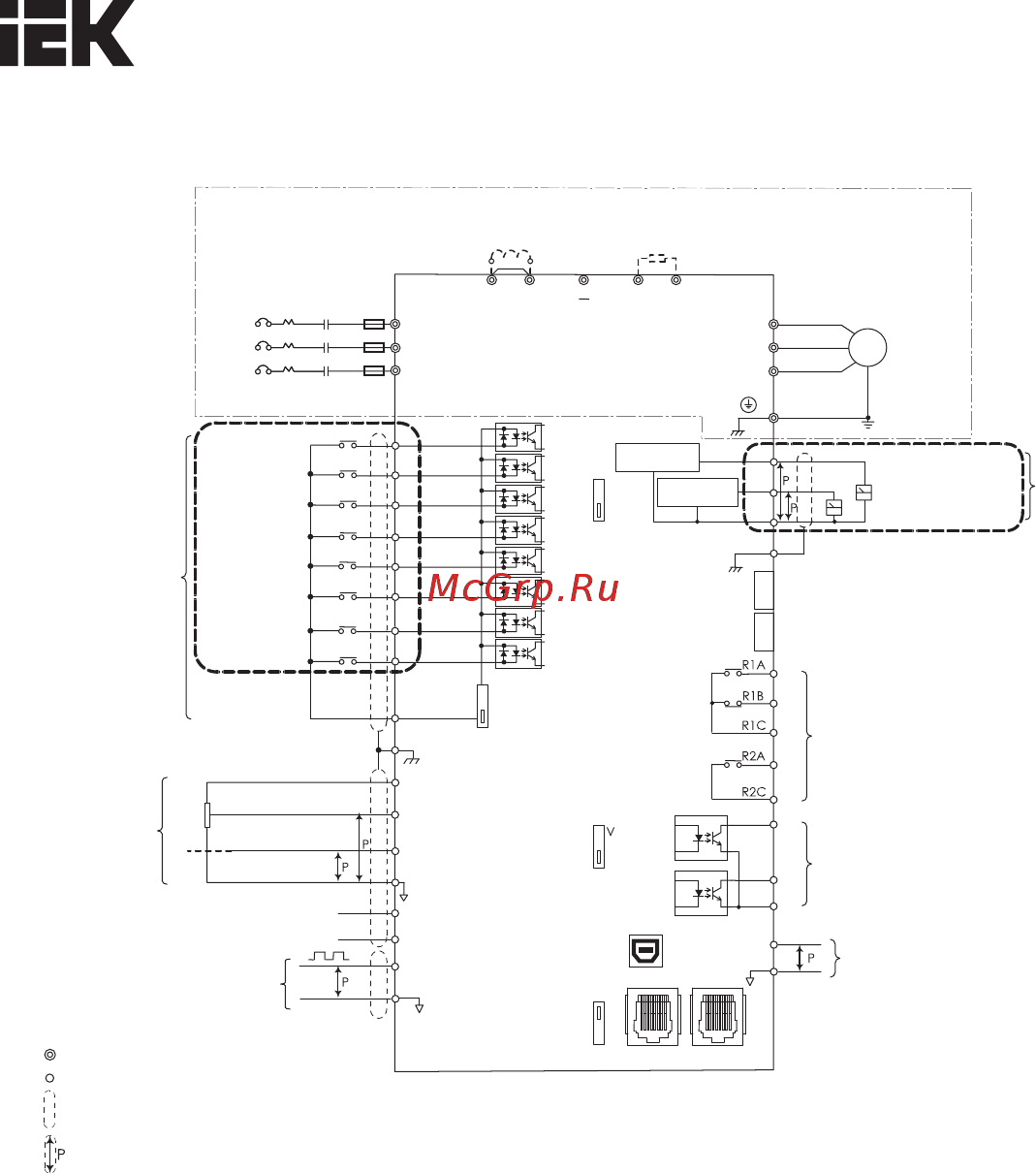 Iek CONTROL-H800 380В 3Ф 5,5-7,5кВт CNT-H800D33FV055-075TE [26/95] Основная цепь
