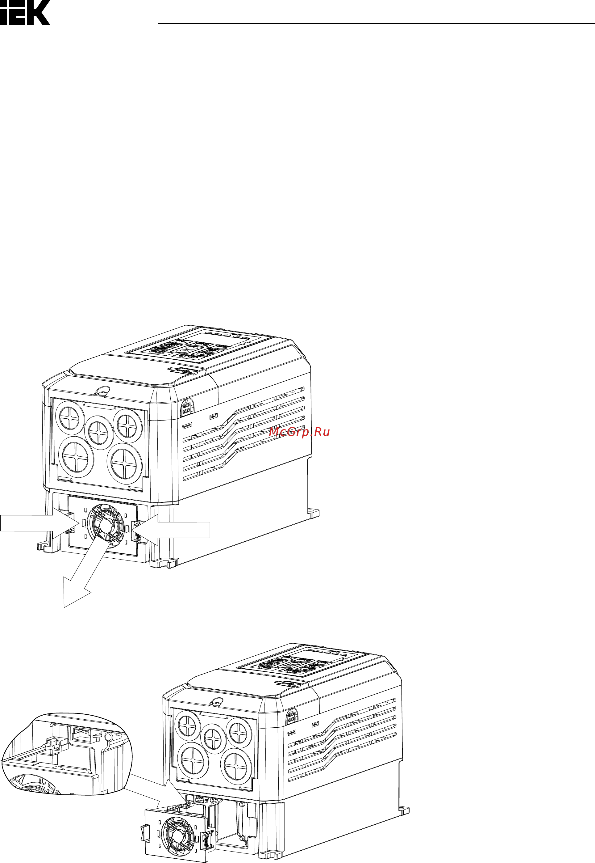 Iek CONTROL-H800 380В 3Ф 11-15кВт CNT-H800D33FV11-15TE [198/211] Снятиеохлаждающеговентилятора