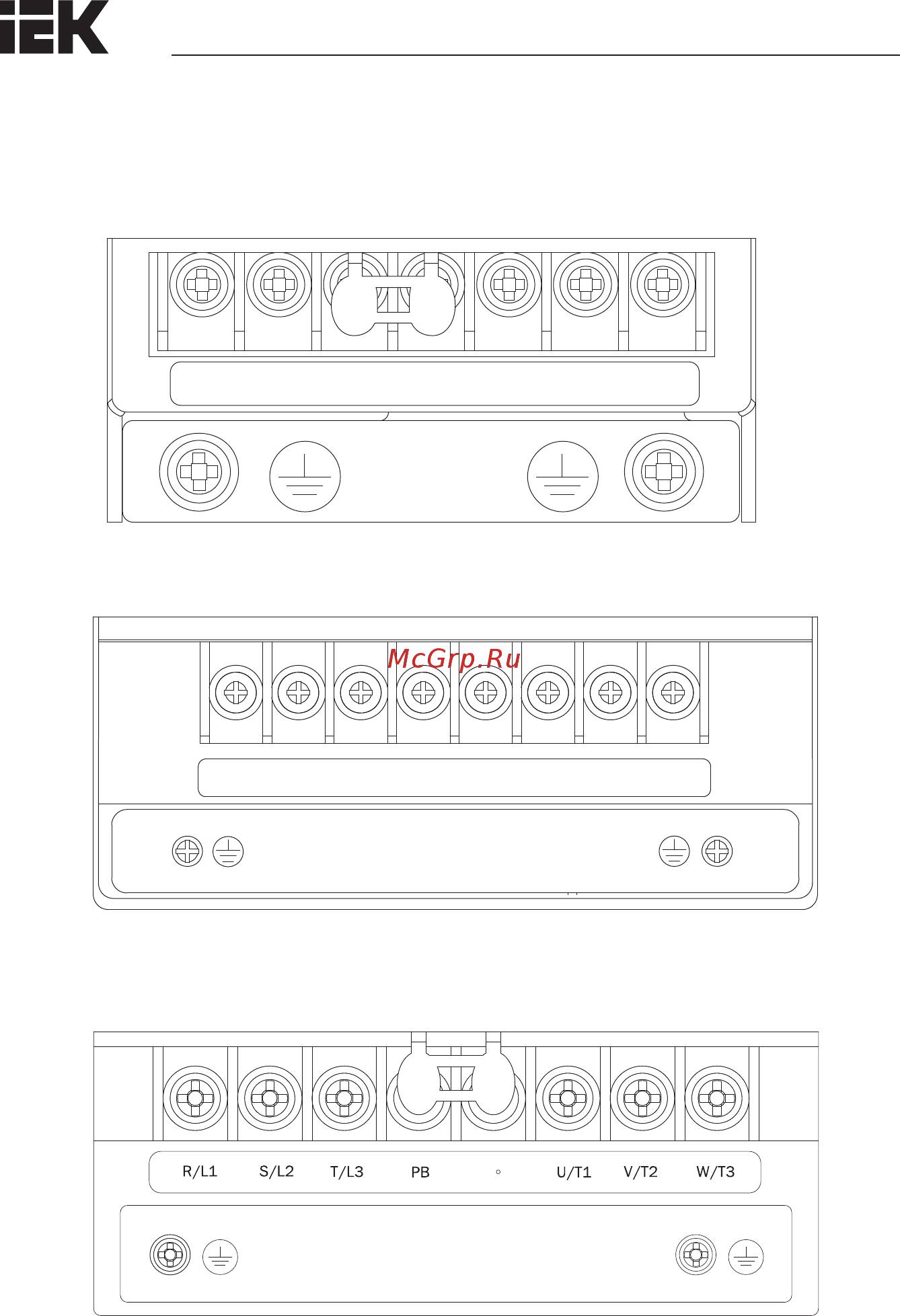 Iek CONTROL-L620 380В 3Ф 15-18кВт CNT-L620D33V15-18TE [10/222] Конфигурация и подключение клемм силовых цепей