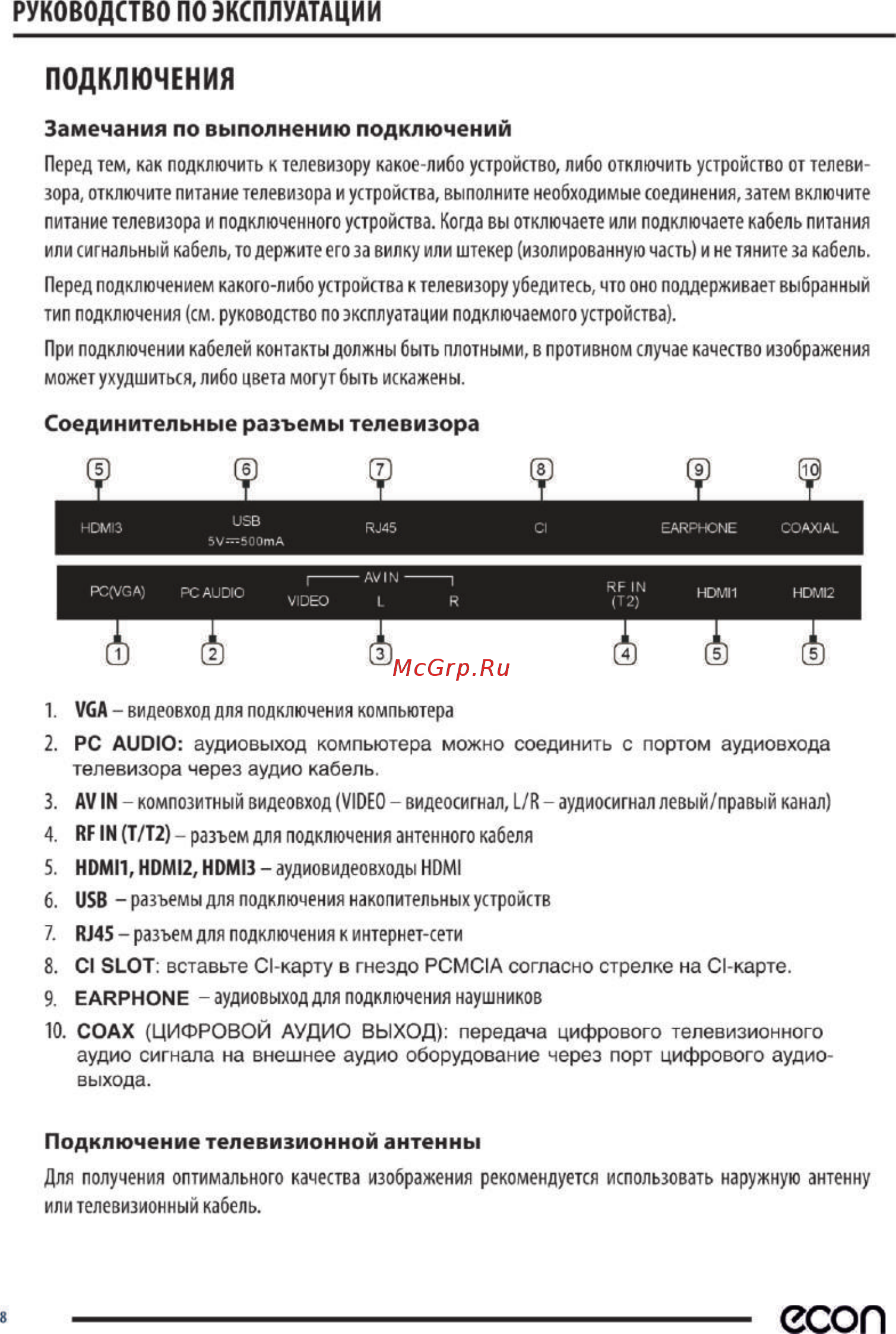 ECON EX-32HS011B [9/44] Есоп