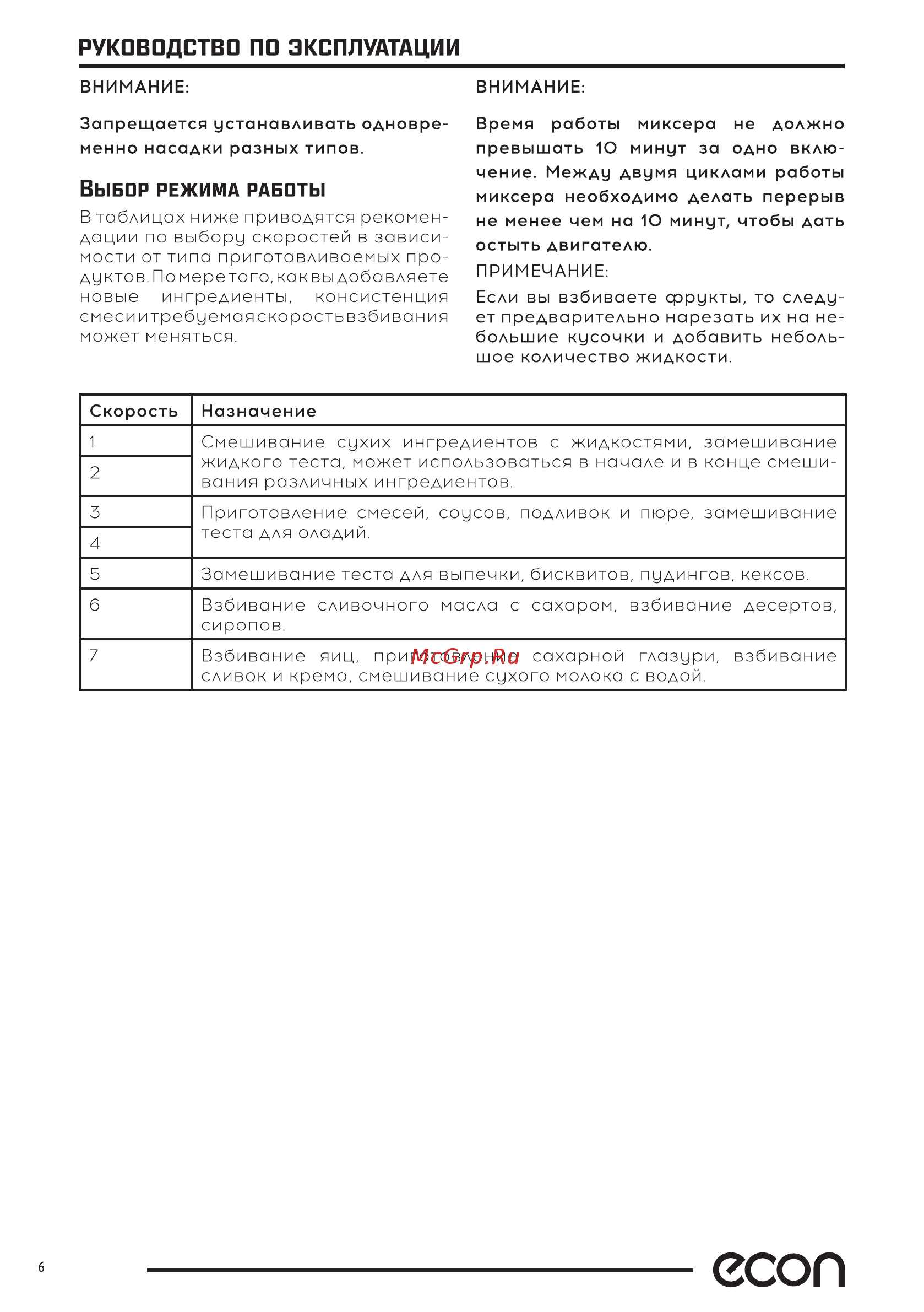 ECON ECO-201MX [6/12] Есоп