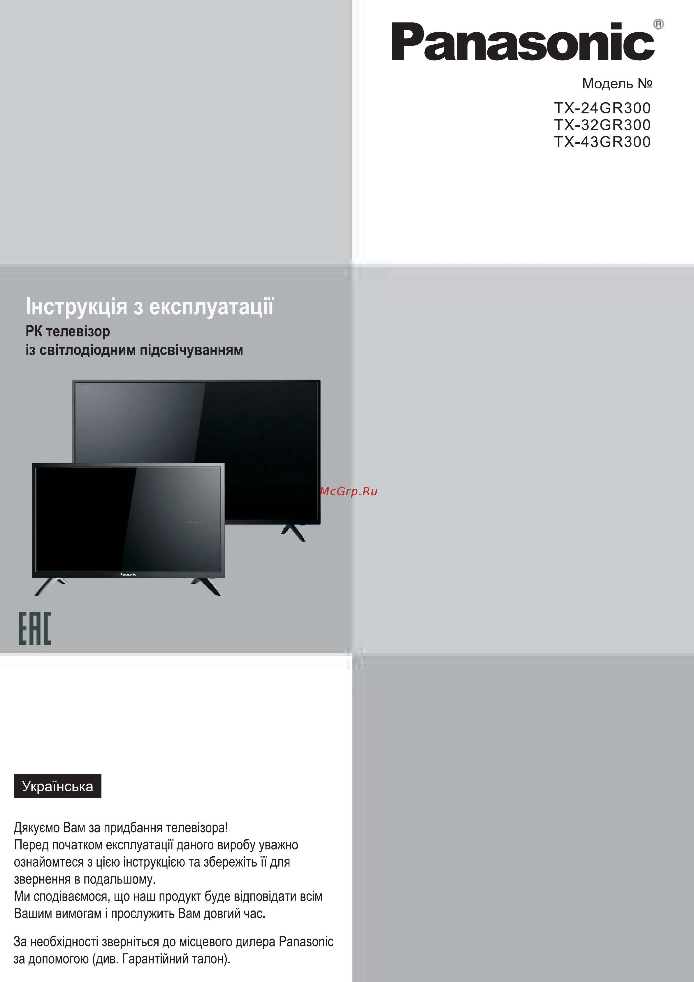 Panasonic TX-43GR300 [41/60] Модель