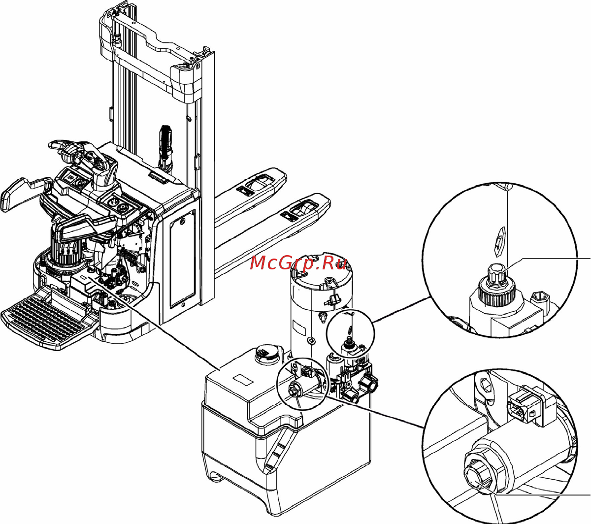 Jungheinrich ERC 214b [143/252] Аварийное опускание грузоподъемного устройства