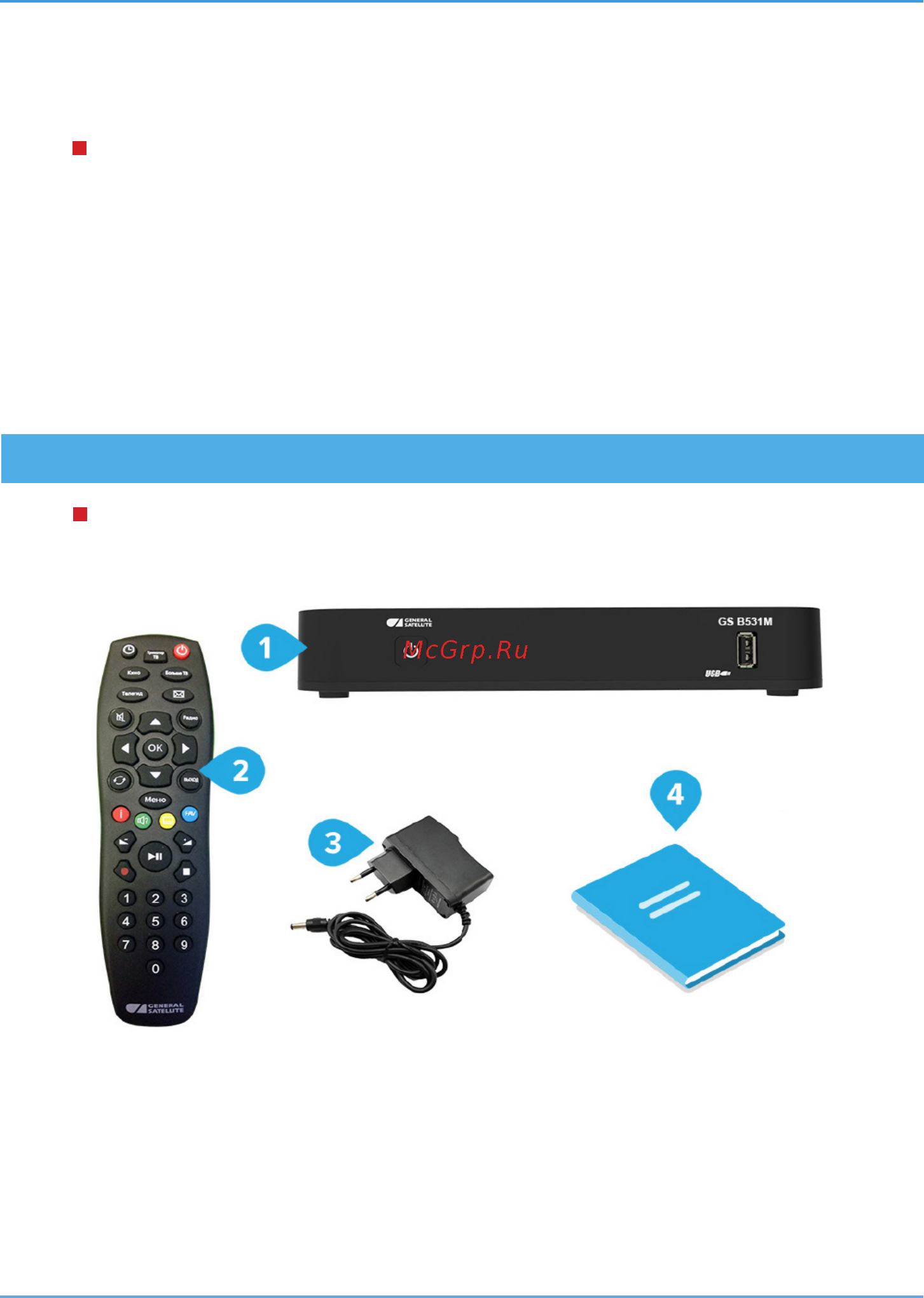 Триколор Full HD с двухтюнерным приёмником-сервером GS B532M (Сибирь) [7/64] Комплект поставки